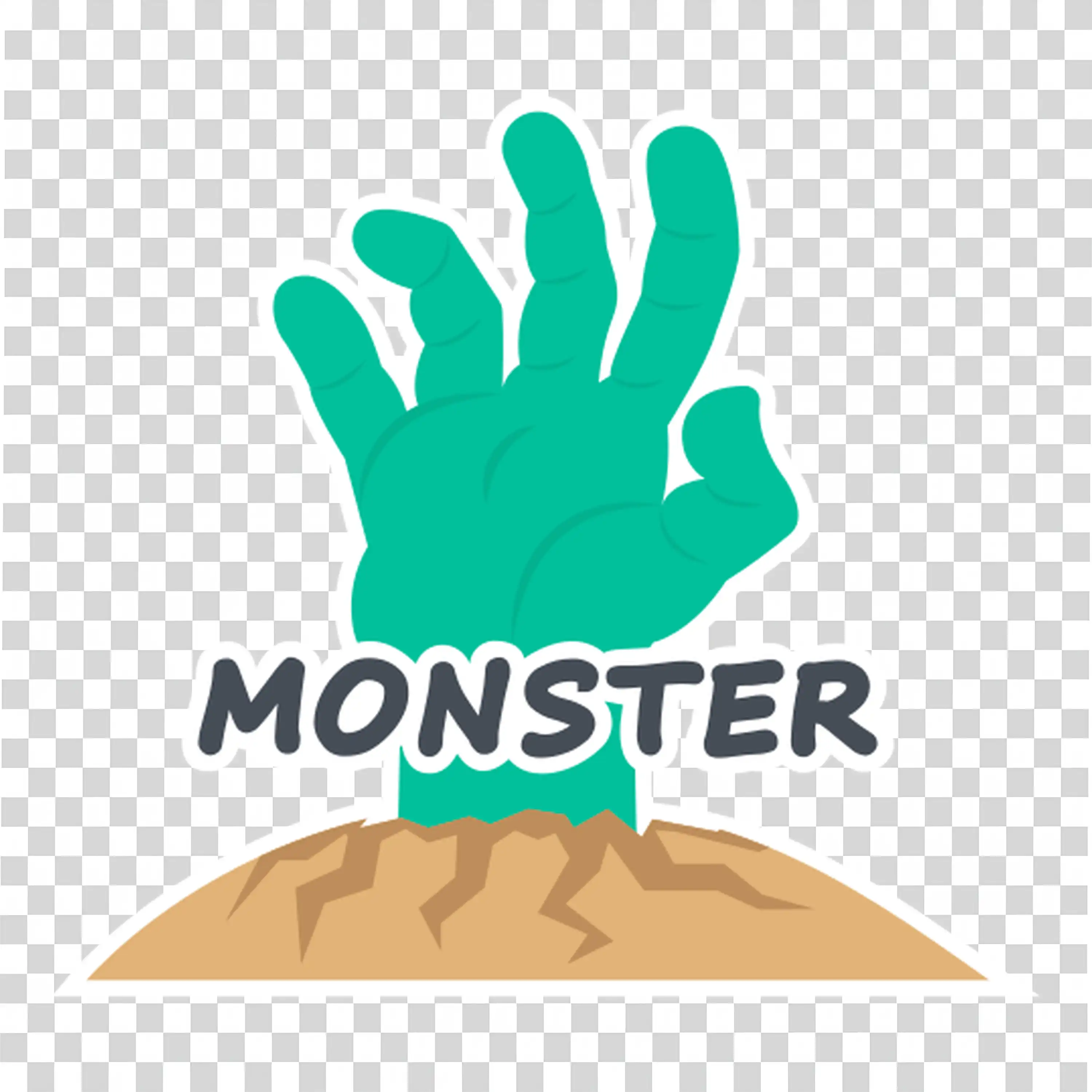 Monster Hand Rising from The Ground in a Spooky Scene