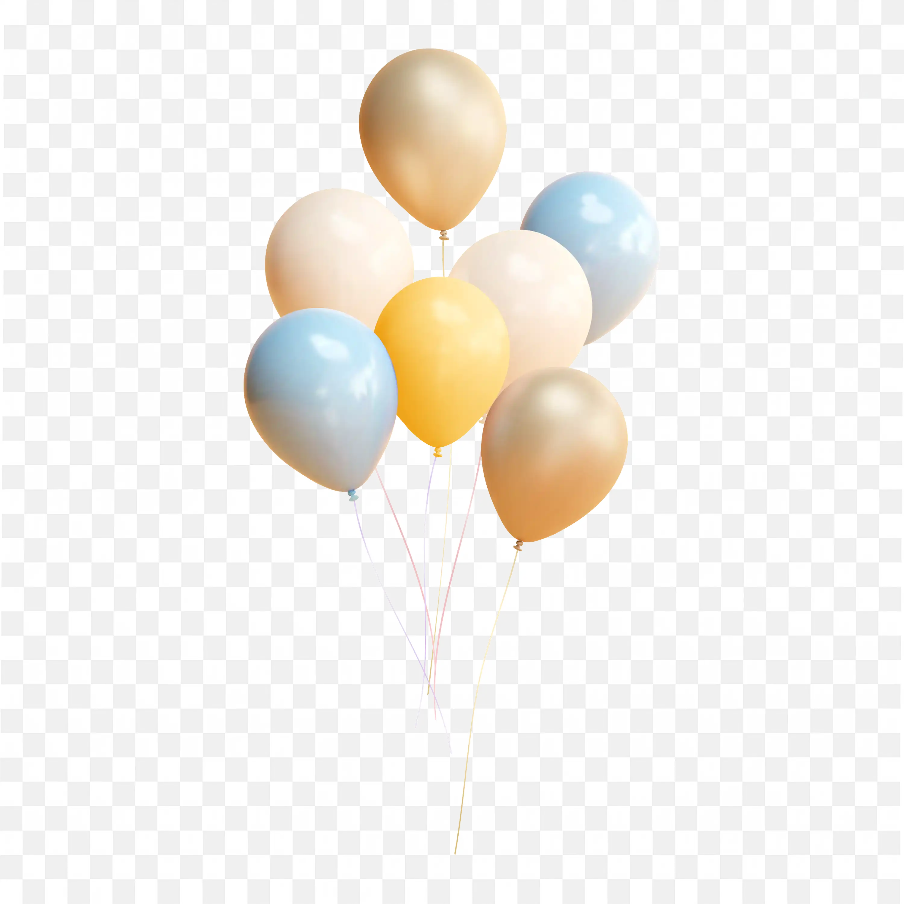 Multi Balloon Dusty Blue White Gold Baby Blue and Brown Balloons PNG