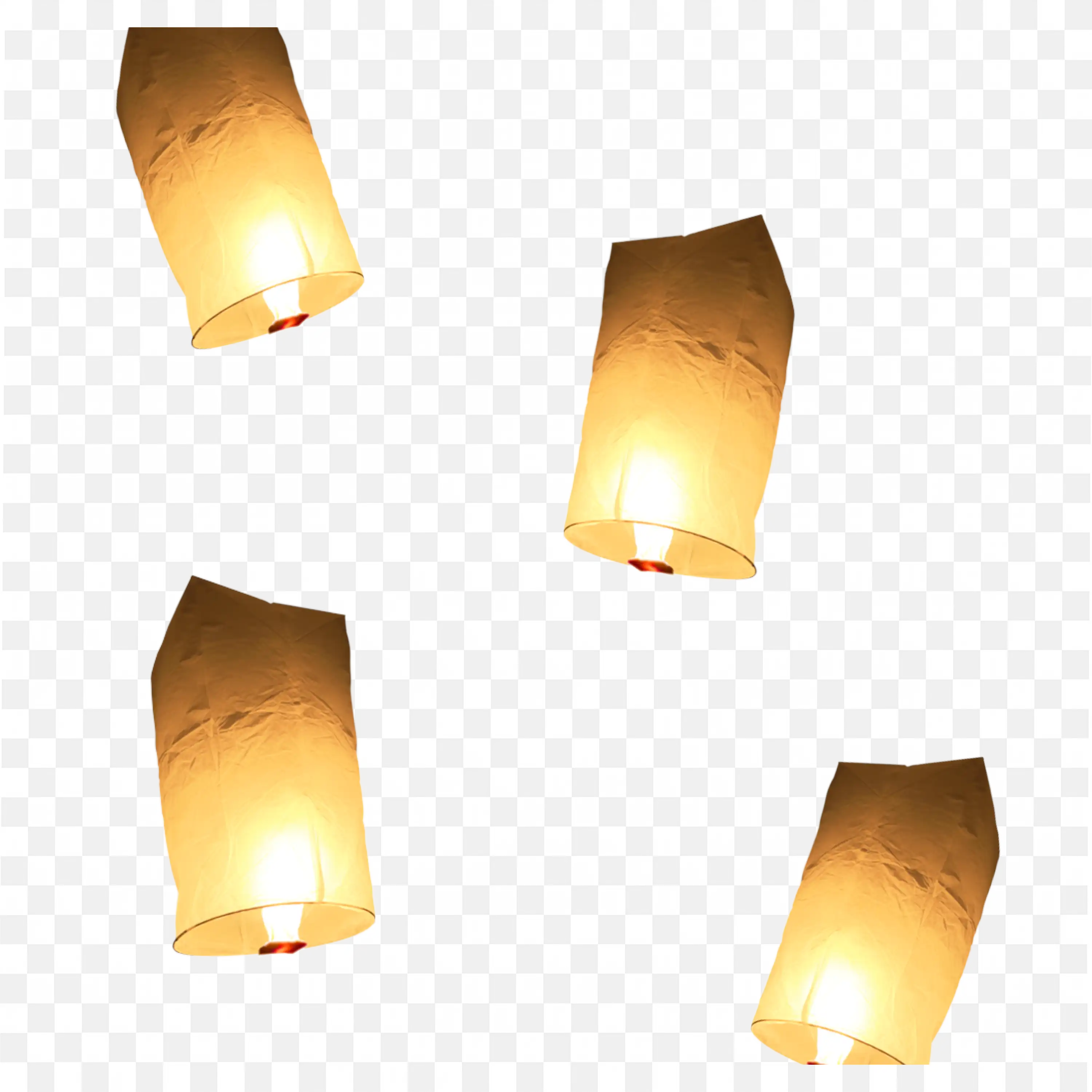 Multiple Lanterns Flying Together In Night Sky View Free Image