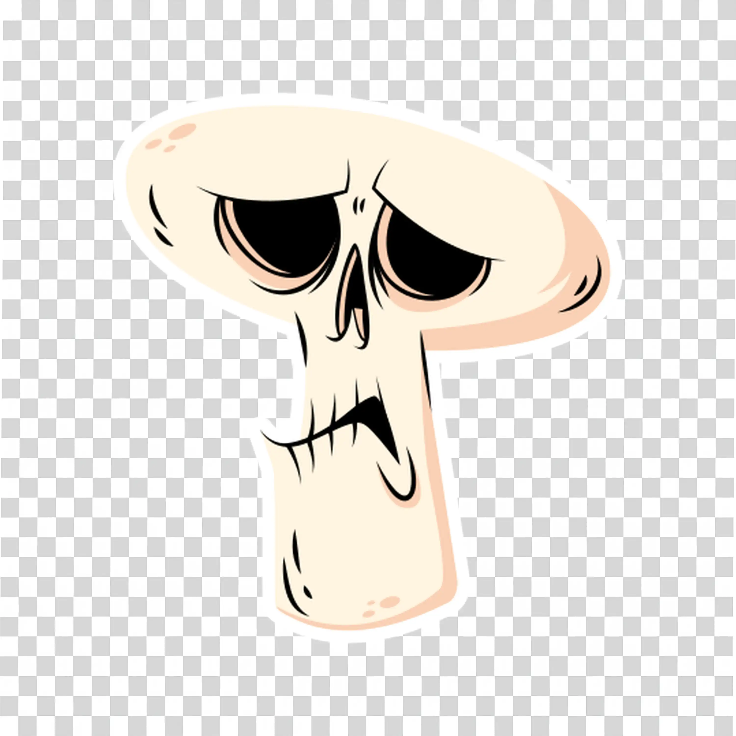 Mushroom Character with Halloween Spooky Undertones