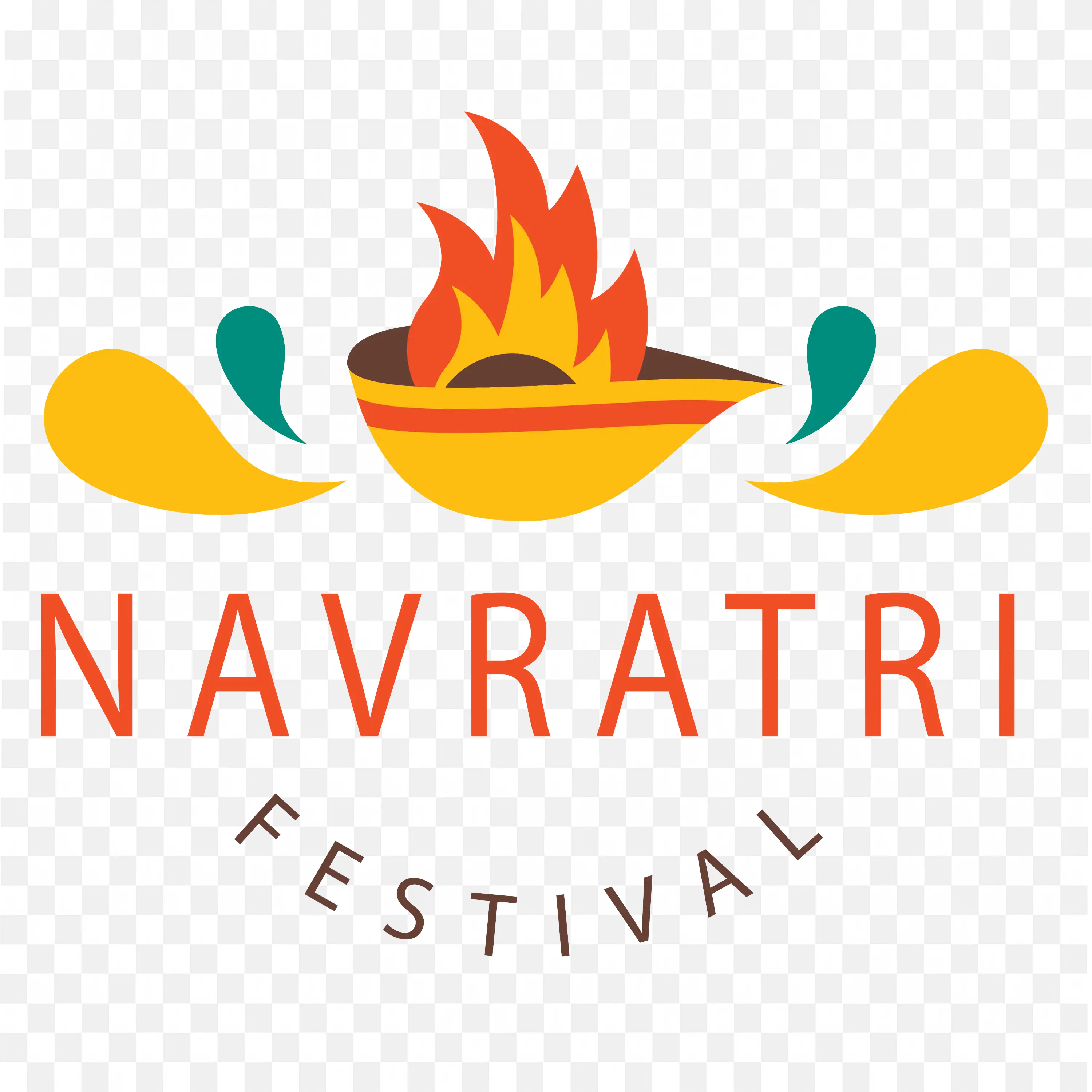 Navratri Festival Lamp Fire Decorative Traditional Art