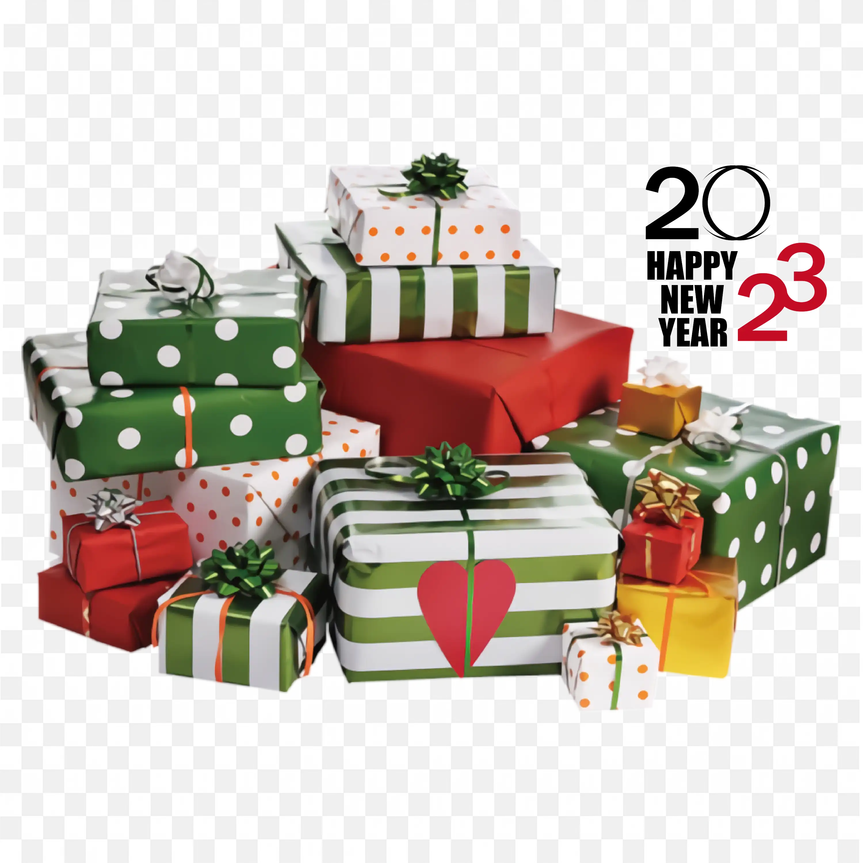 New Year Gift Boxes Celebration Art Image Download