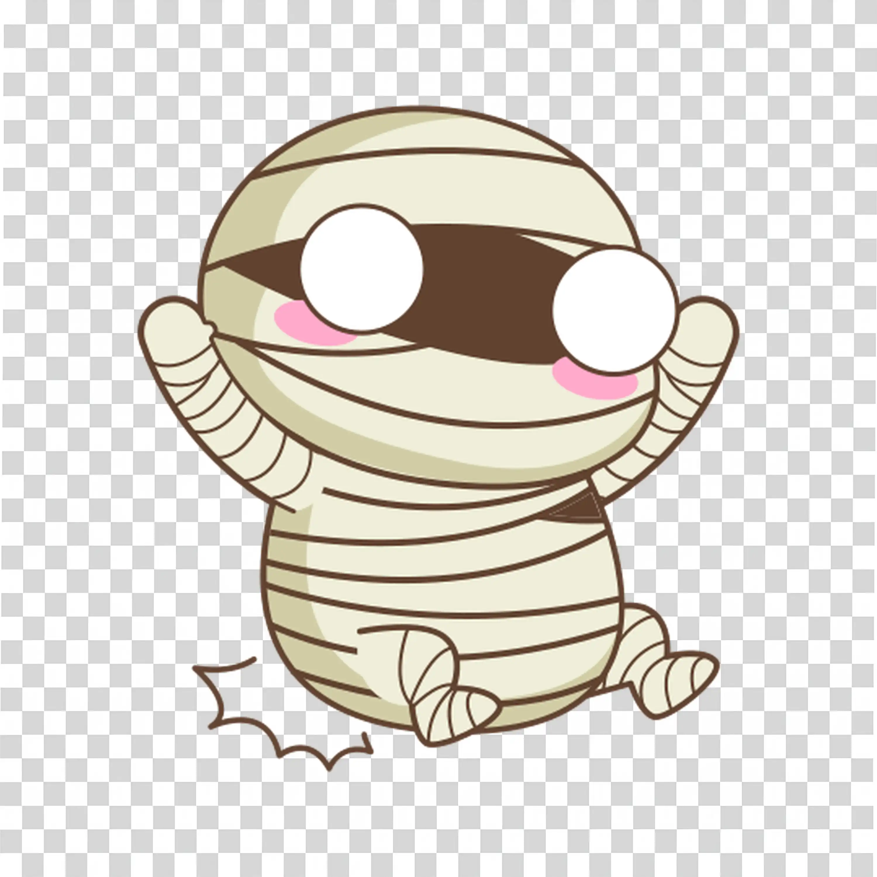 Orange Pumpkin with Green Stem and Grumpy Face for Halloween