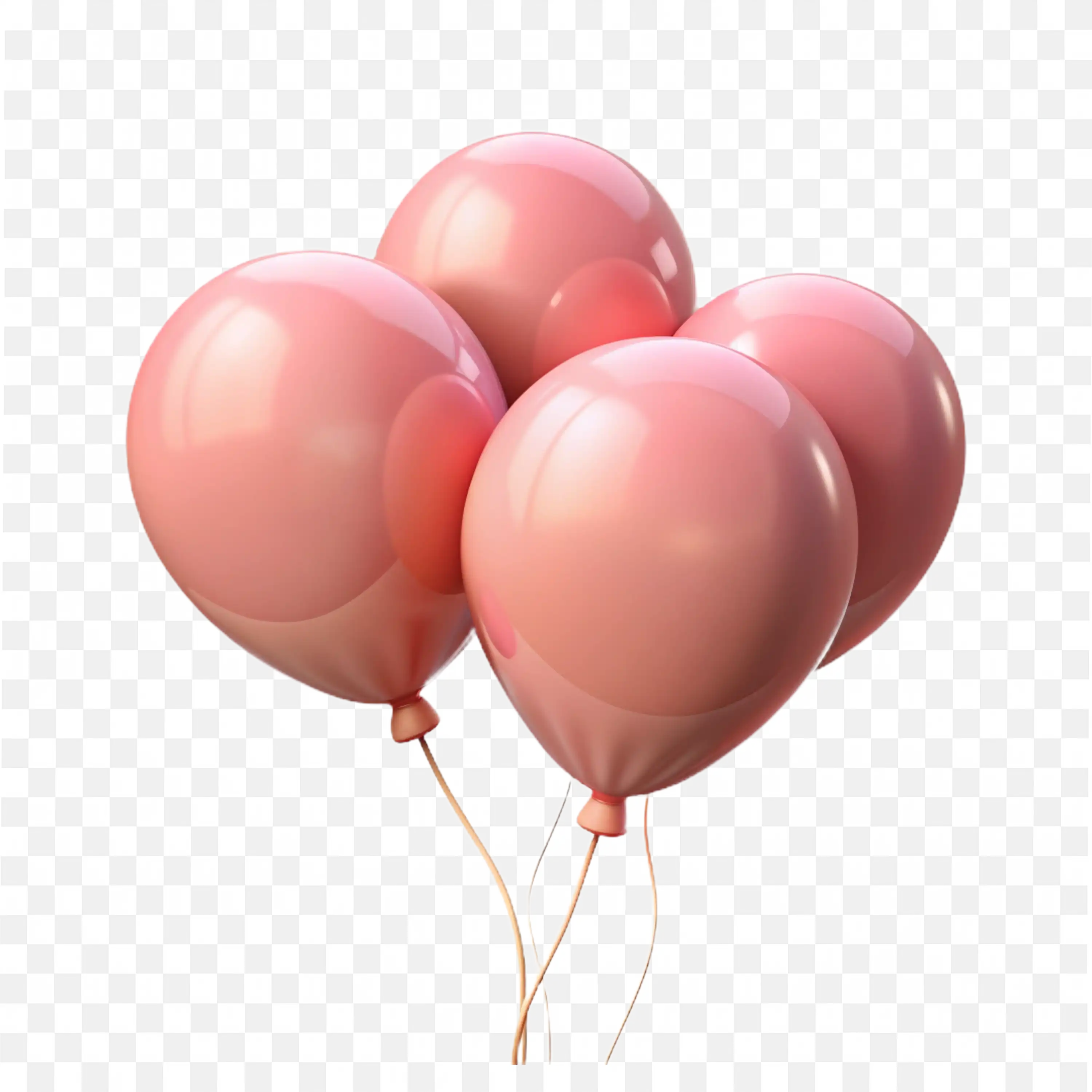 Pastel Pink Balloons Cute Shiny Cluster for Decorations