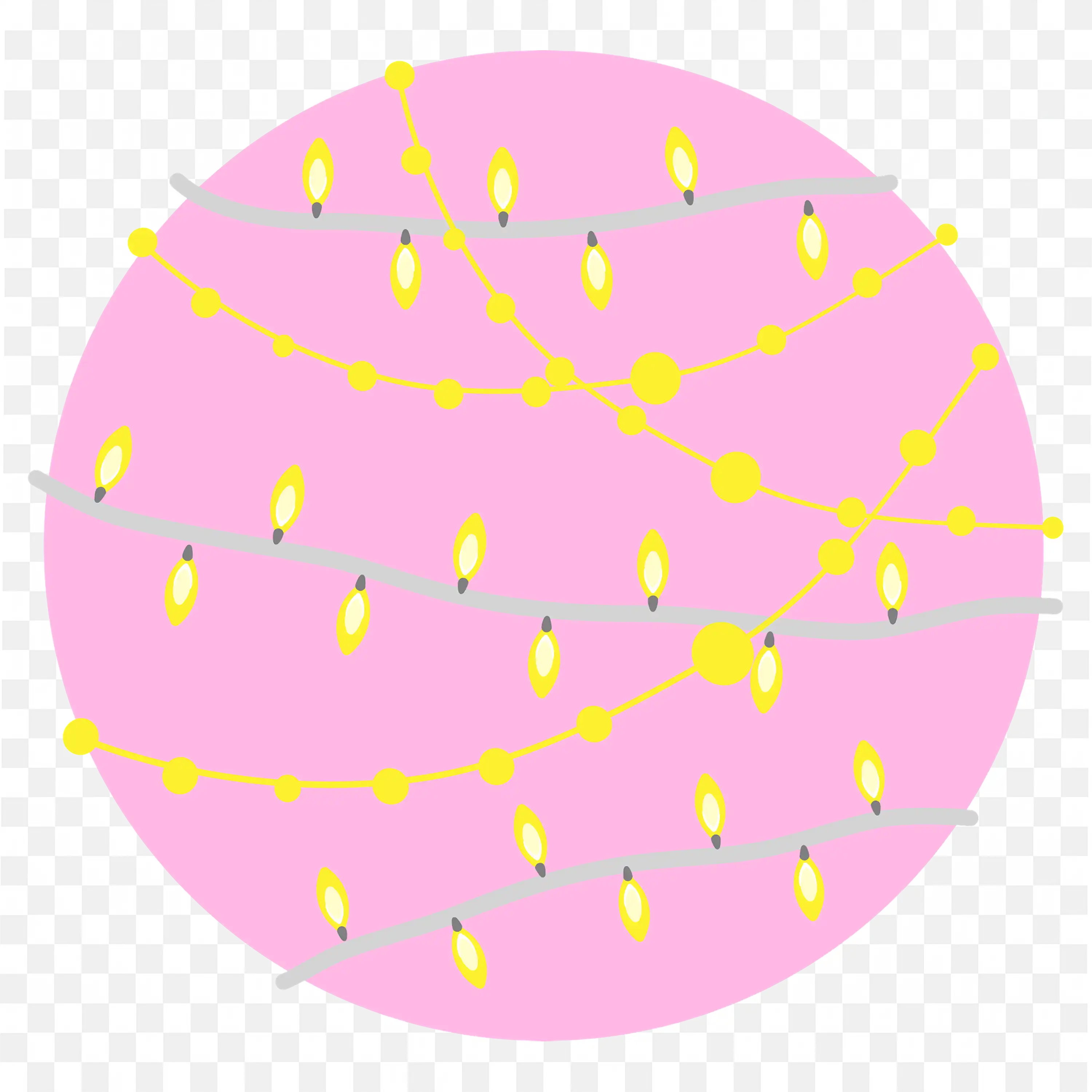 Pink Wedding Balloon with Golden Confetti Round Decoration