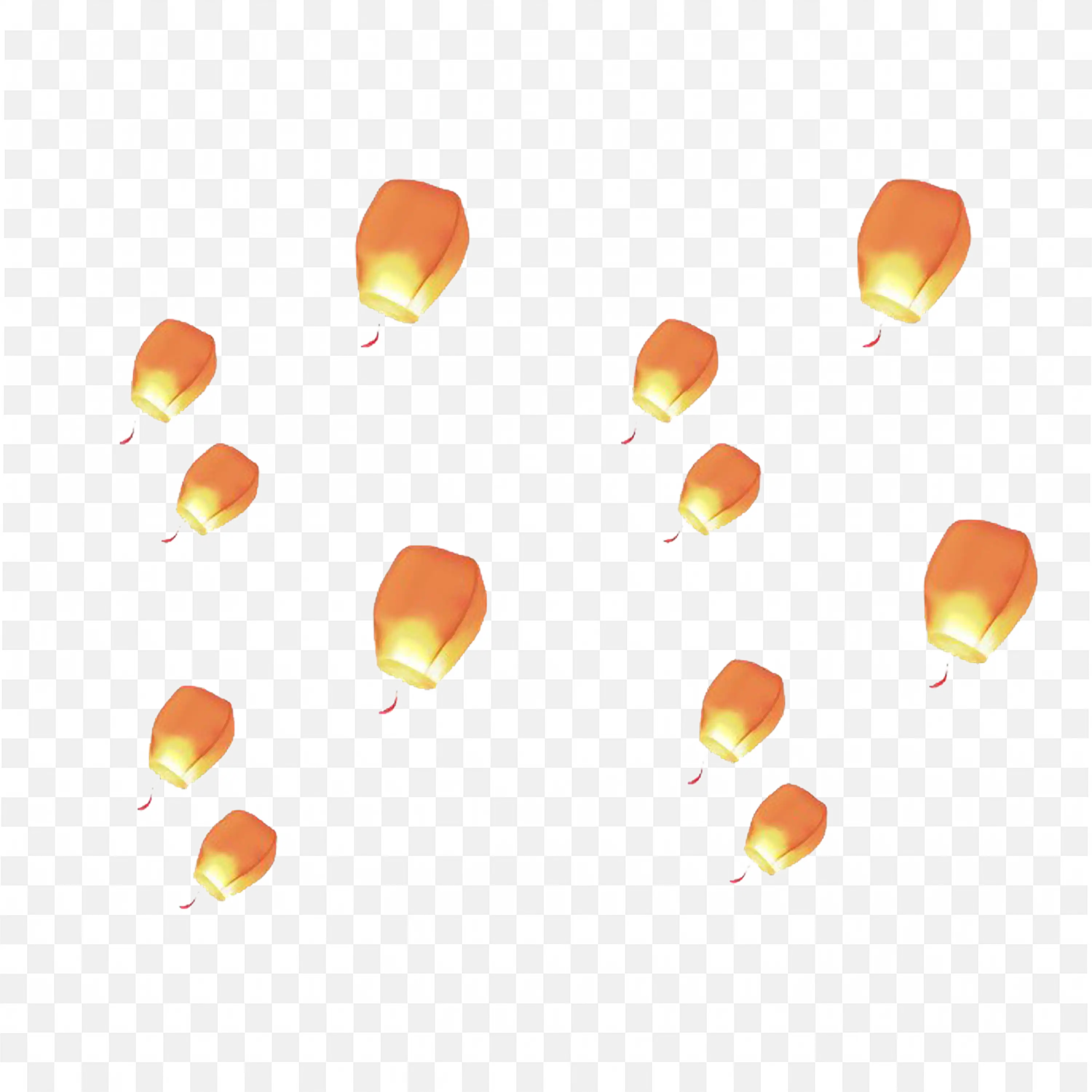 Punch Of Orange Lanterns Launched High During Evening Event