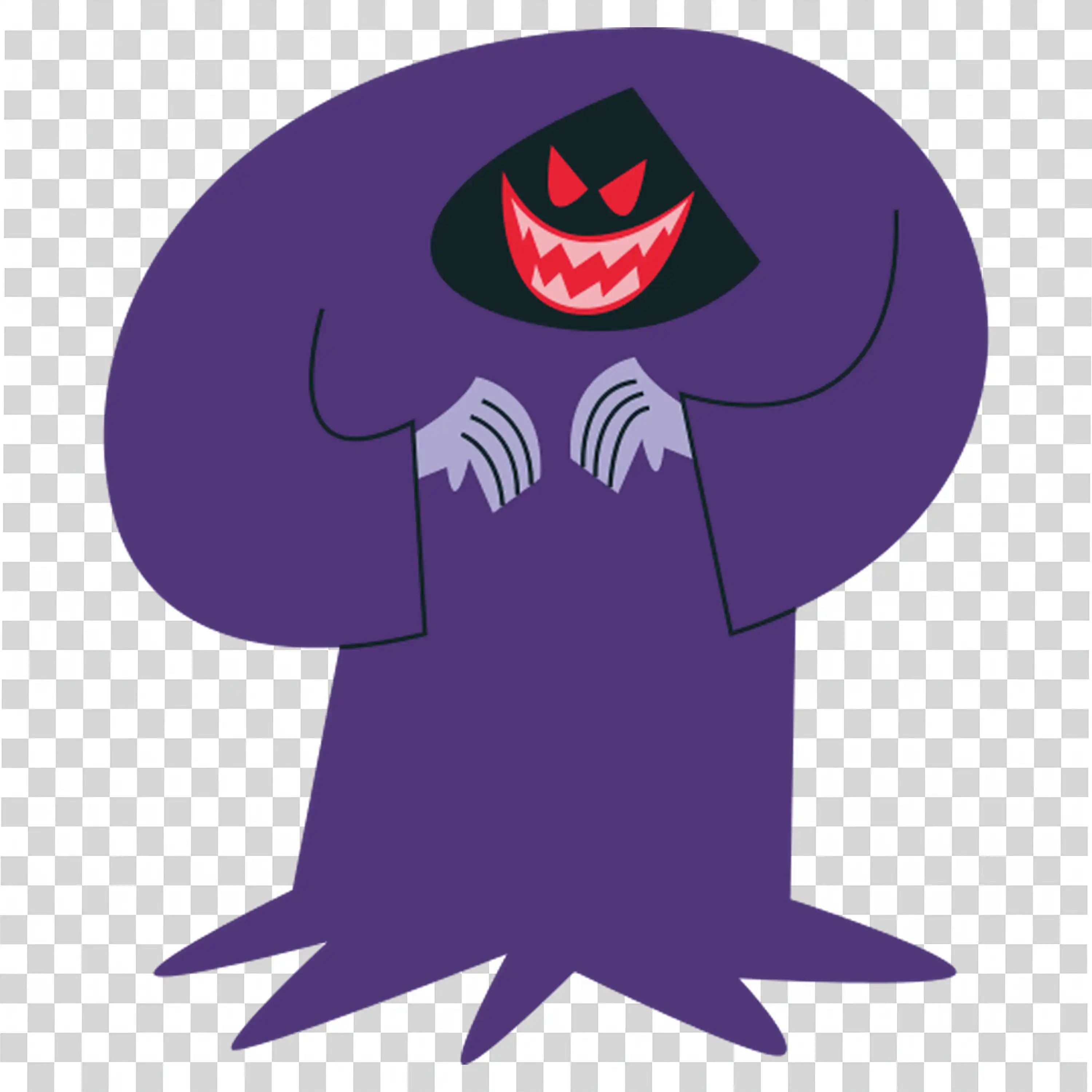 Purple Ghost Floating in The Night Sky for Halloween