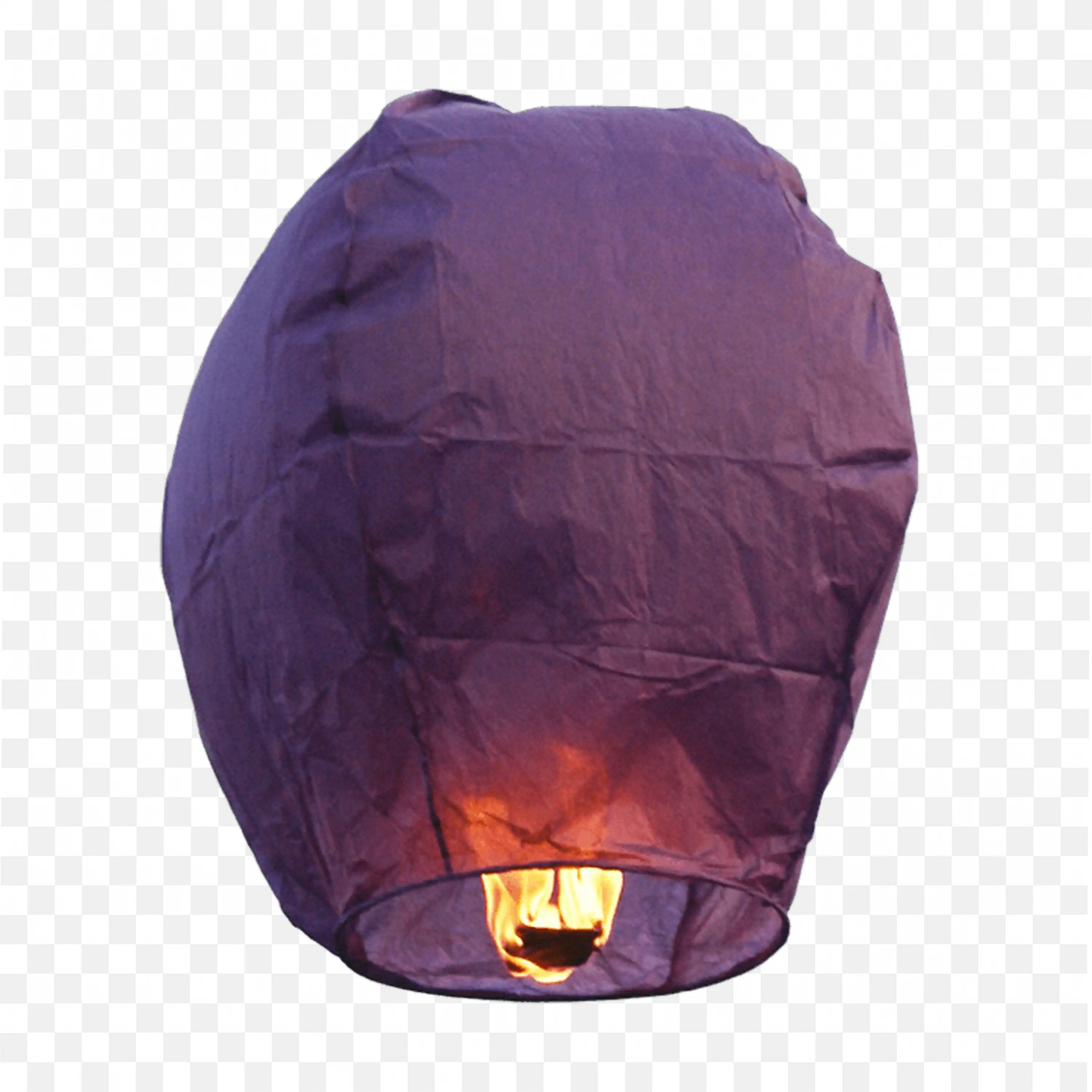 Purple Sky Lantern Glowing As It Floats Into The Air PNG