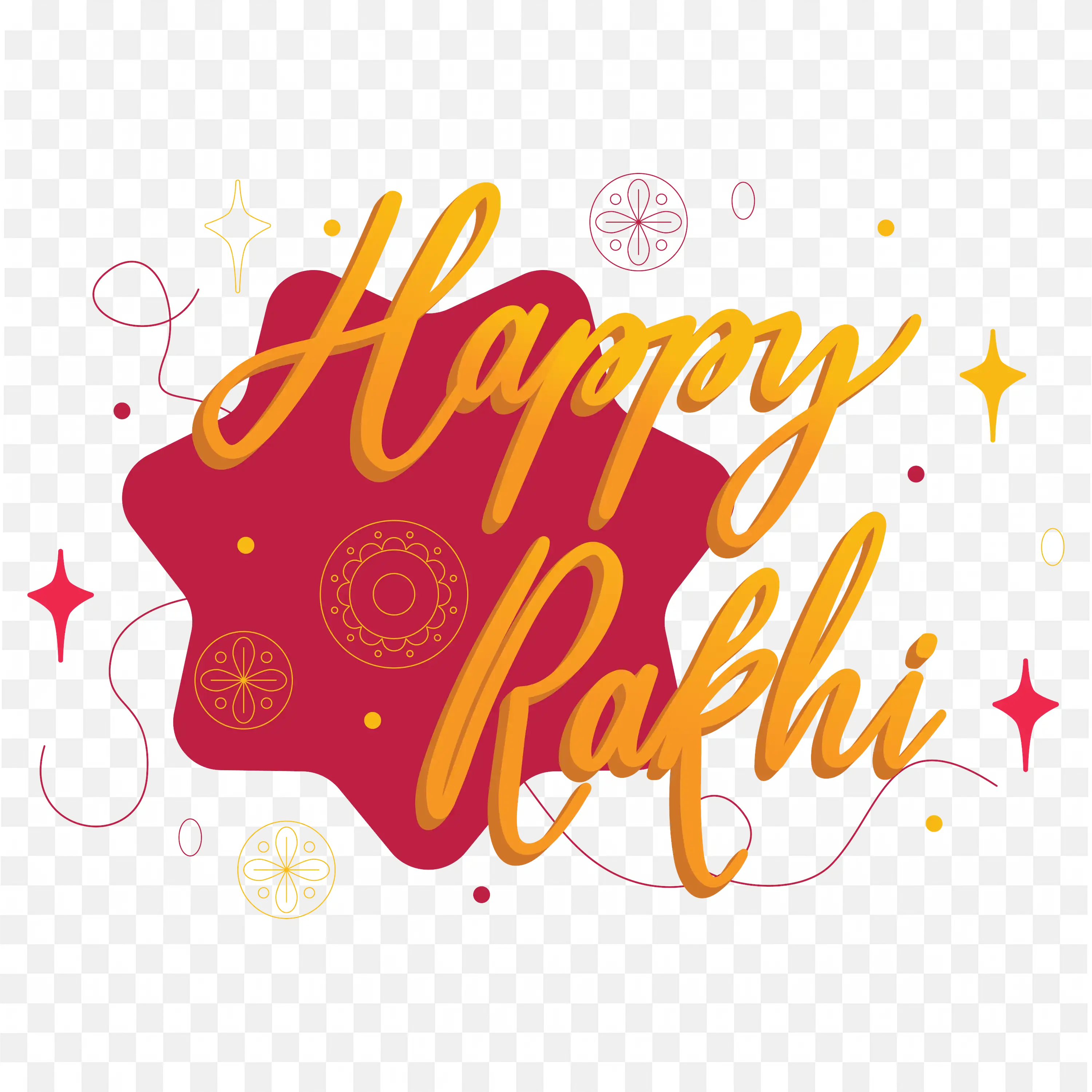 Rakhi Festival Design PNG Traditional Raksha Bandhan Art