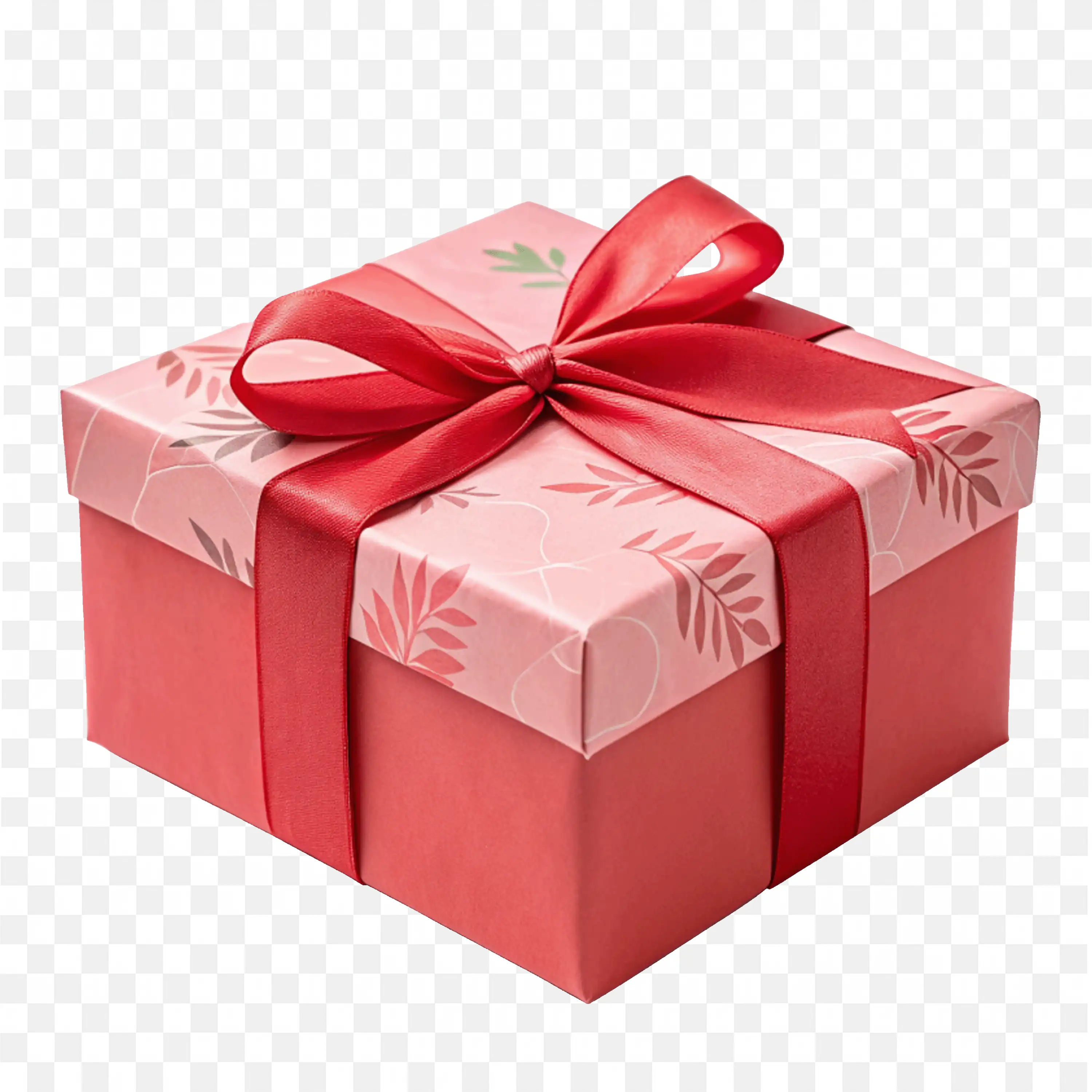 Red Gift Box with Bow Holiday Celebration Present Image
