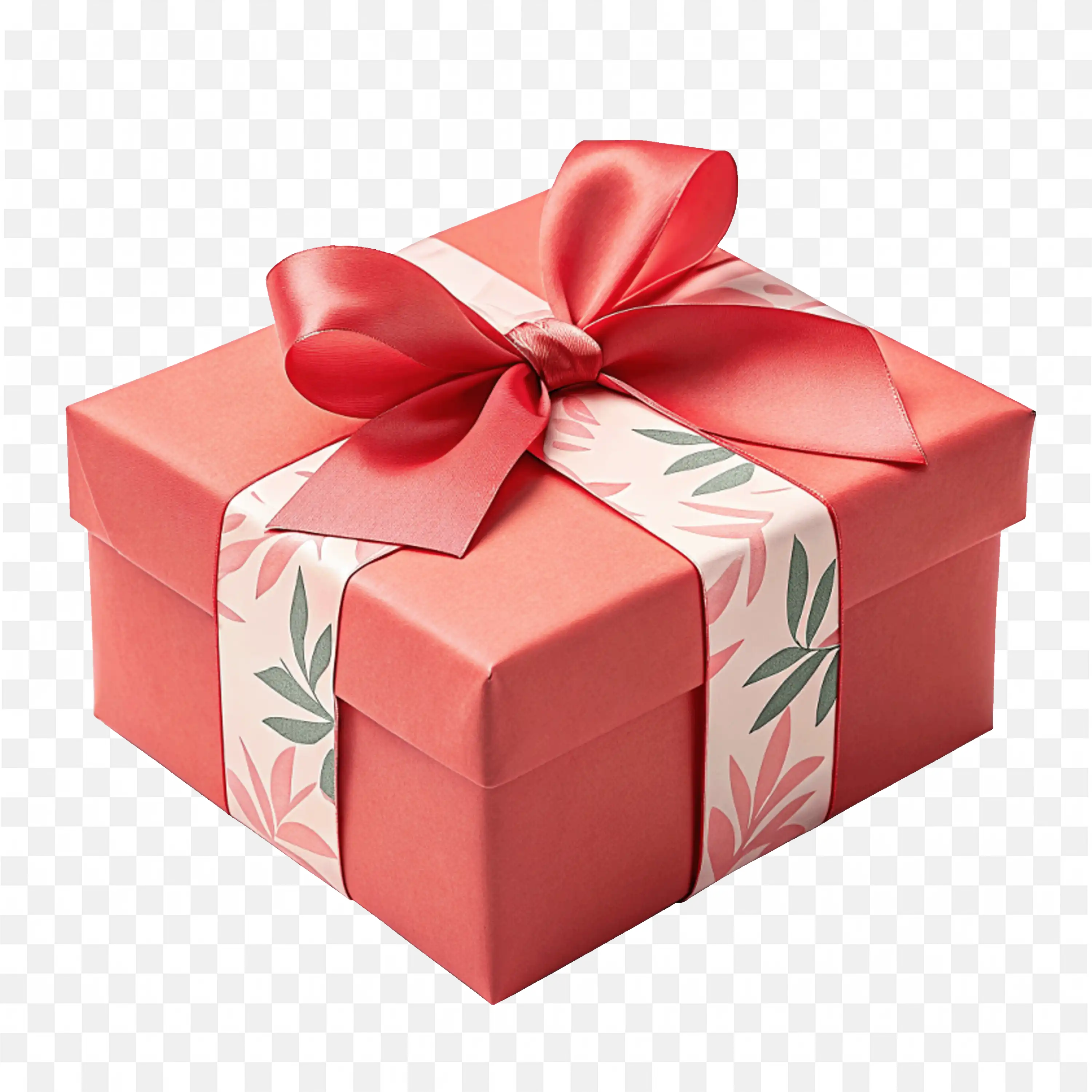 Red Gift Box with White Bow for Party or Event Gifting