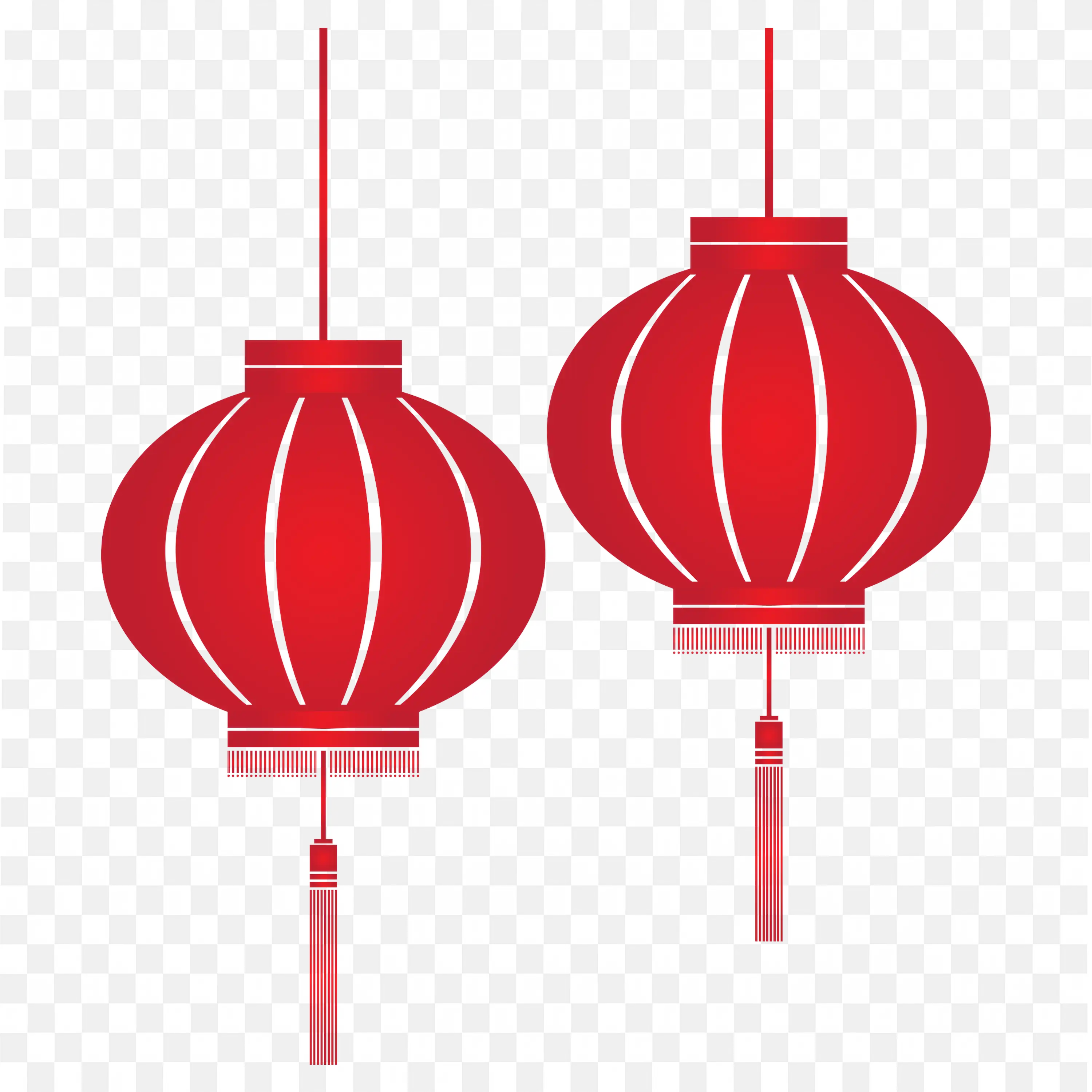 Red Hanging Lanterns in Traditional Festival Vertical Style