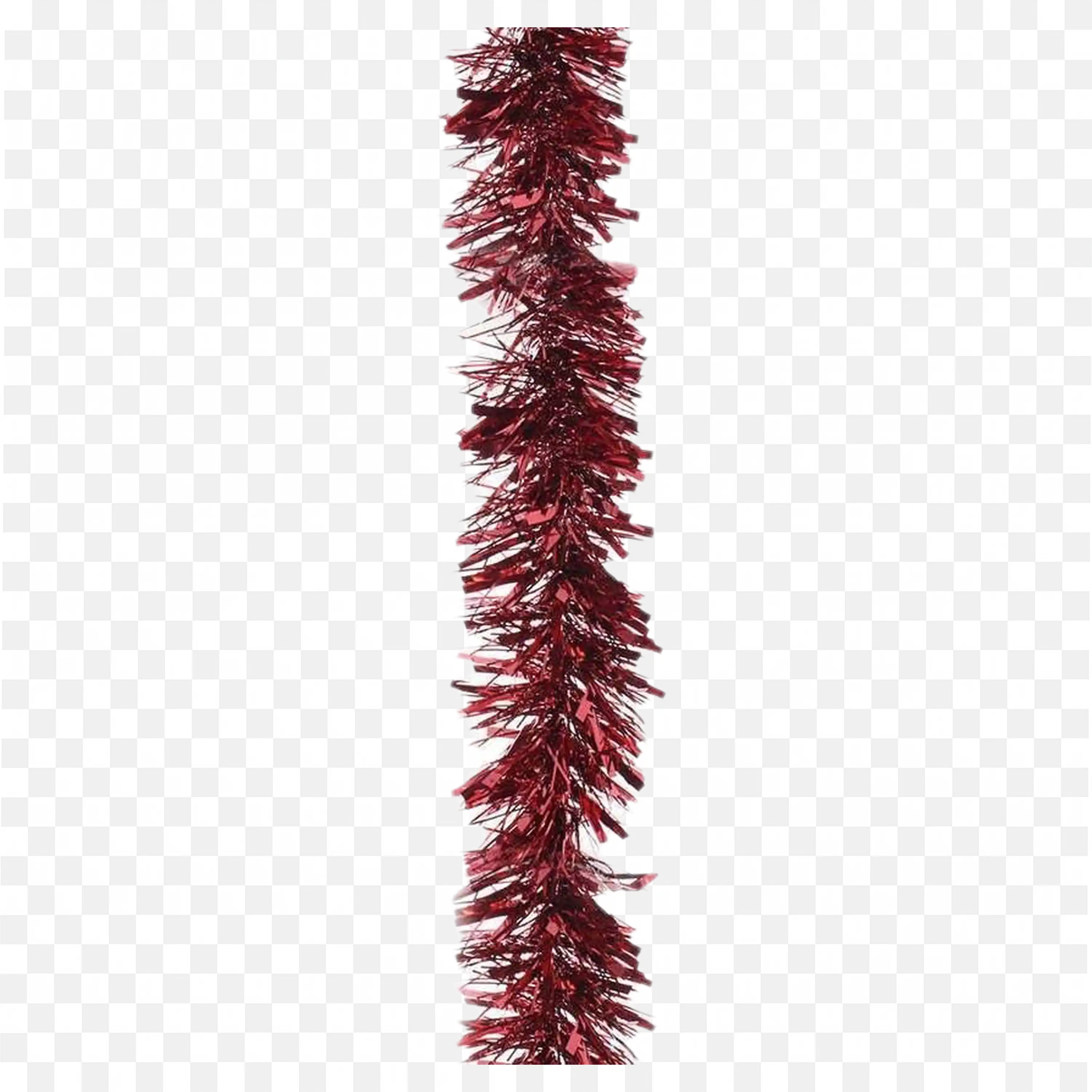Red Tinsel Christmas Garland Festive Holiday Decoration PNG