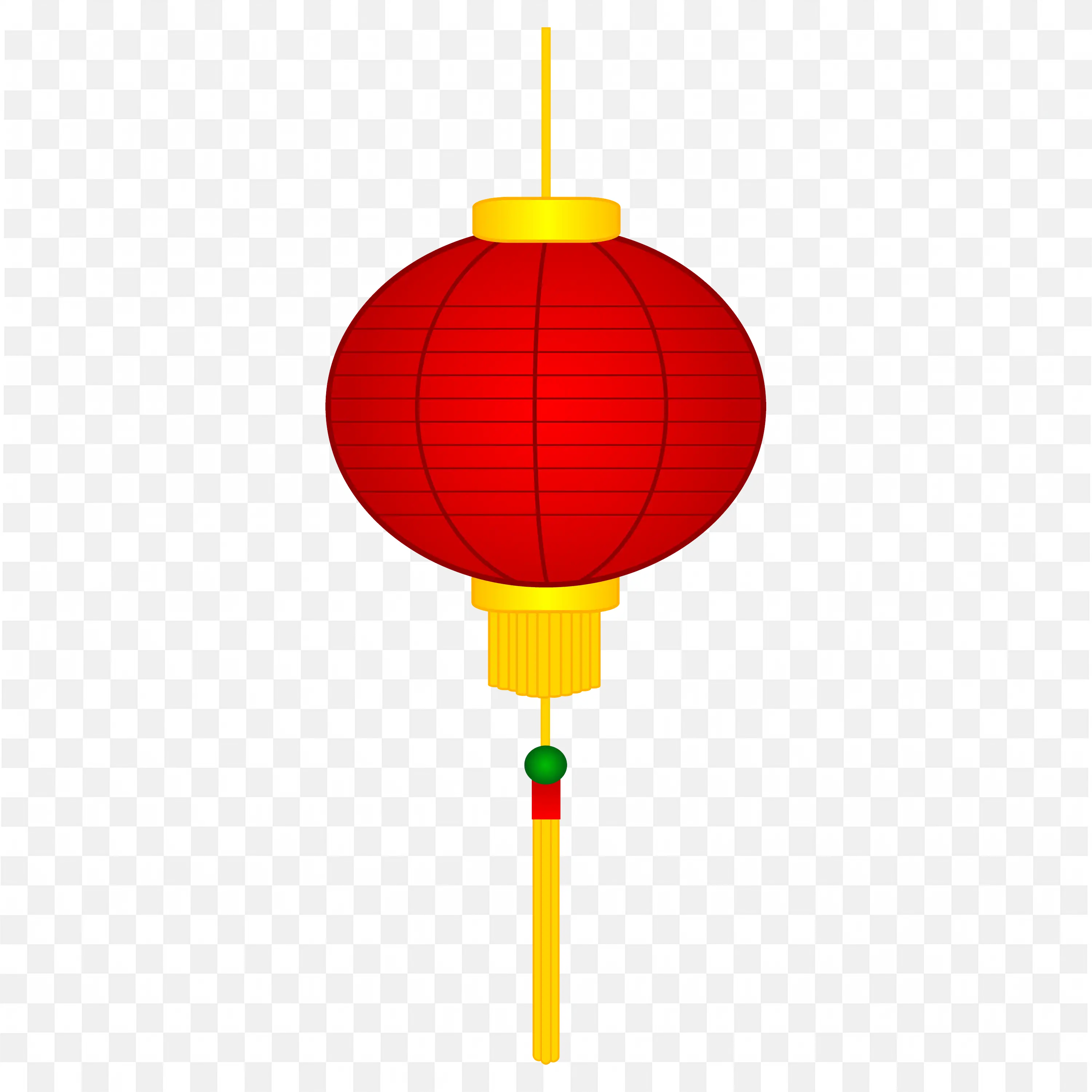 Red Traditional Chinese Lantern For Holiday Festivals PNG Image