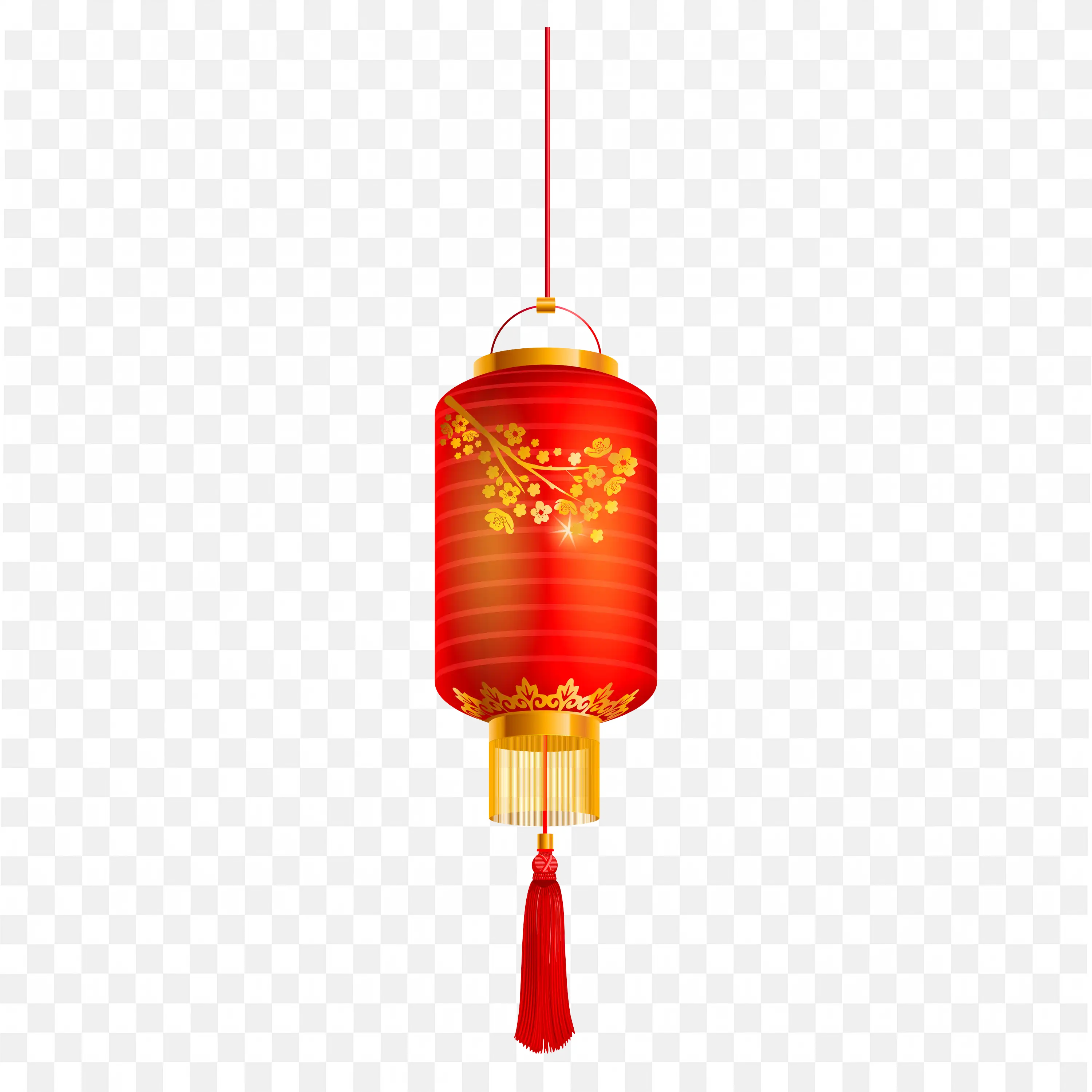 Red Vertical Lantern For Traditional Festive Settings PNG
