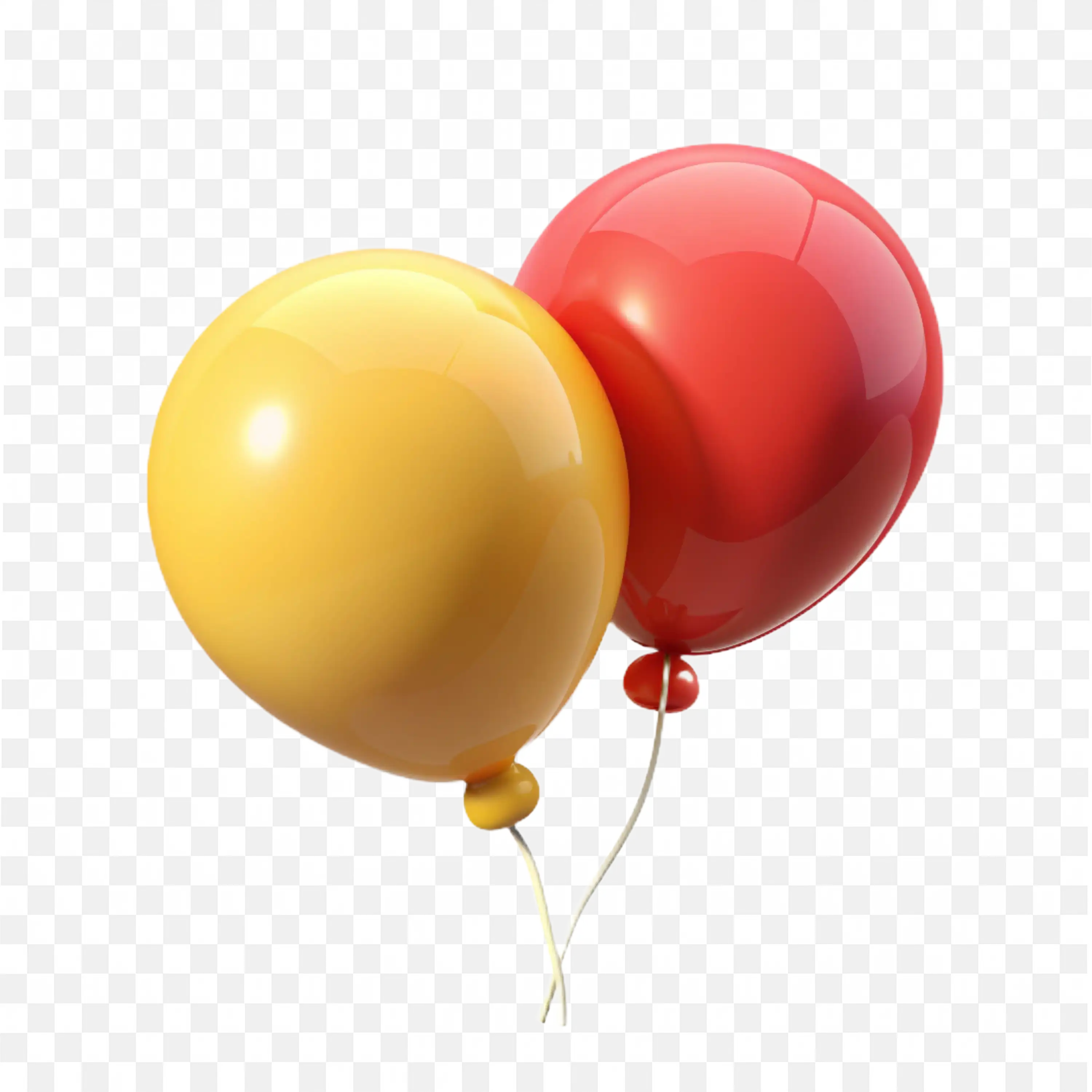 Red and Yellow Balloons Floating for Celebration Background Art