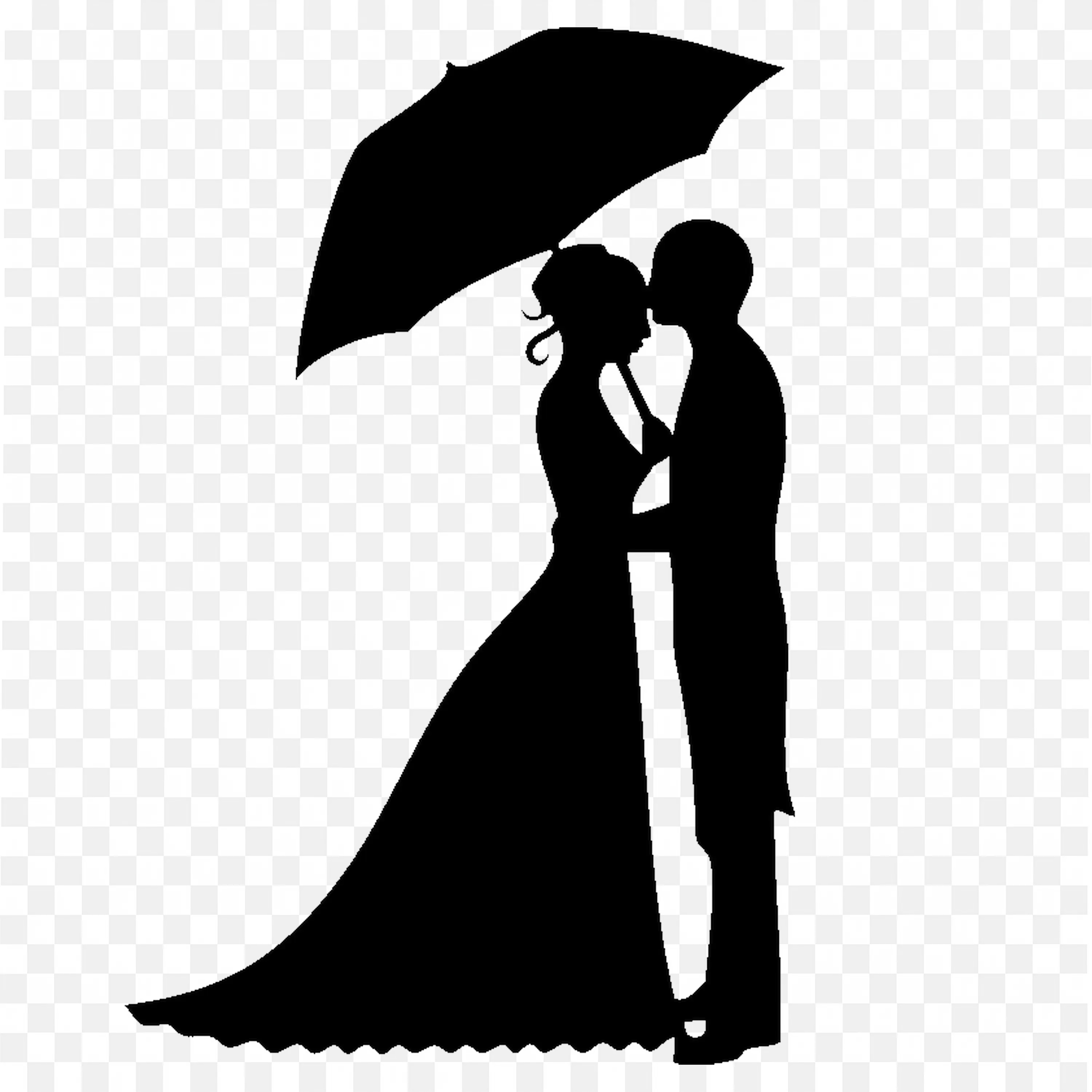 Romantic Couple Shadow Art Silhouette PNG Download