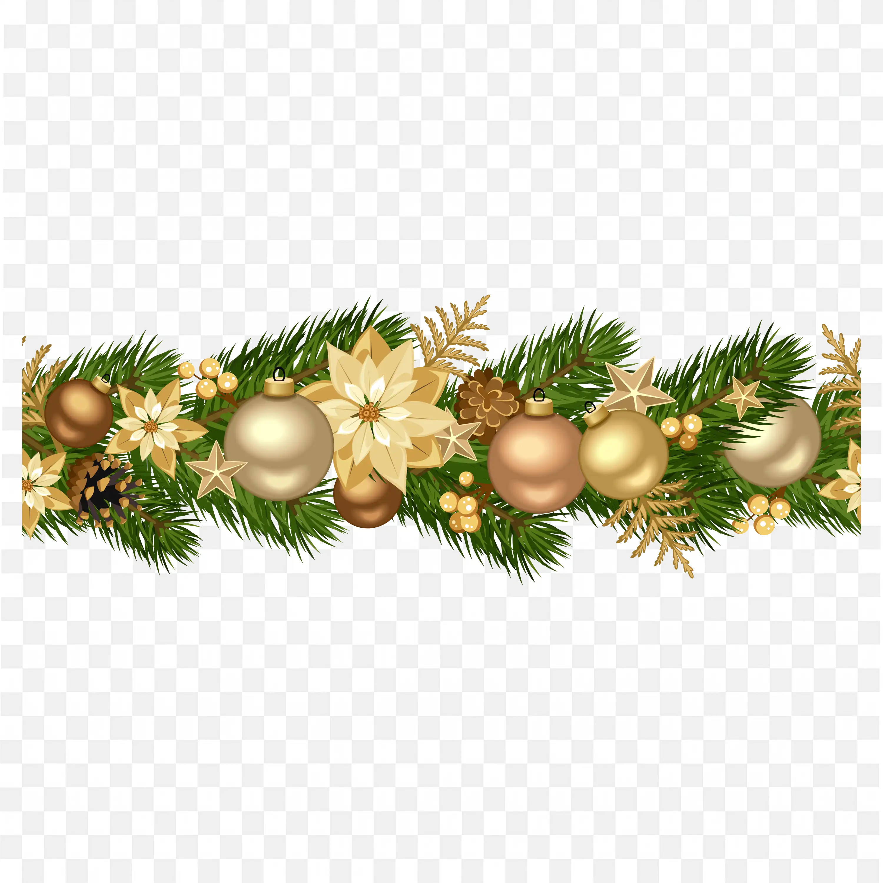 Rustic Pinecone Garland With Golden Leaf Embellishments