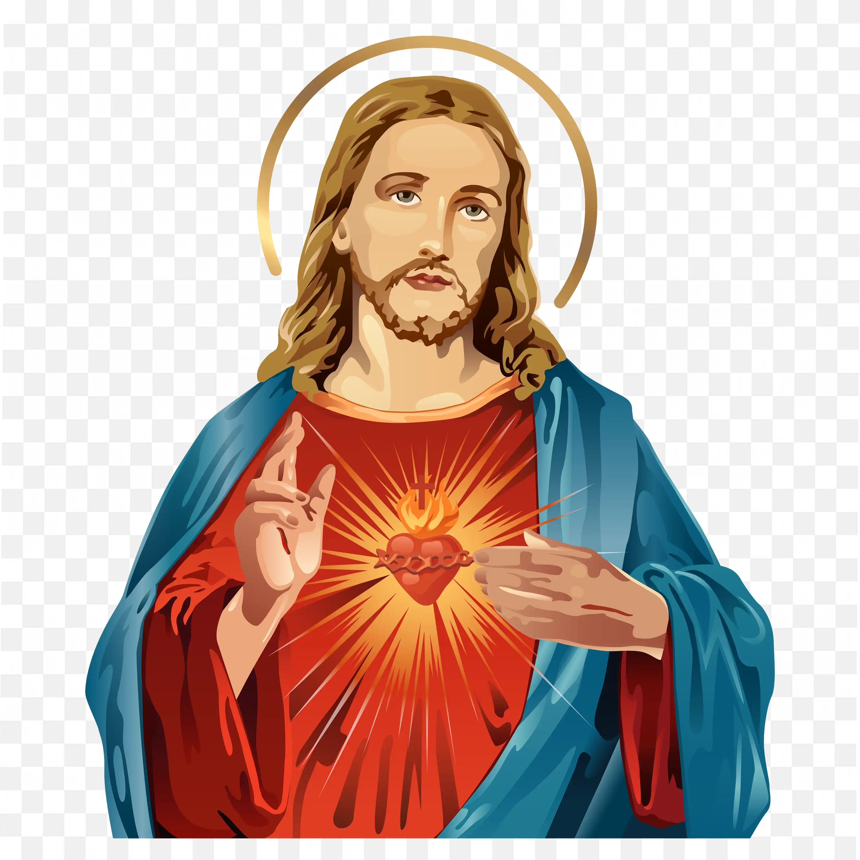 Sacred Heart of Jesus Religious and Devotional Illustration