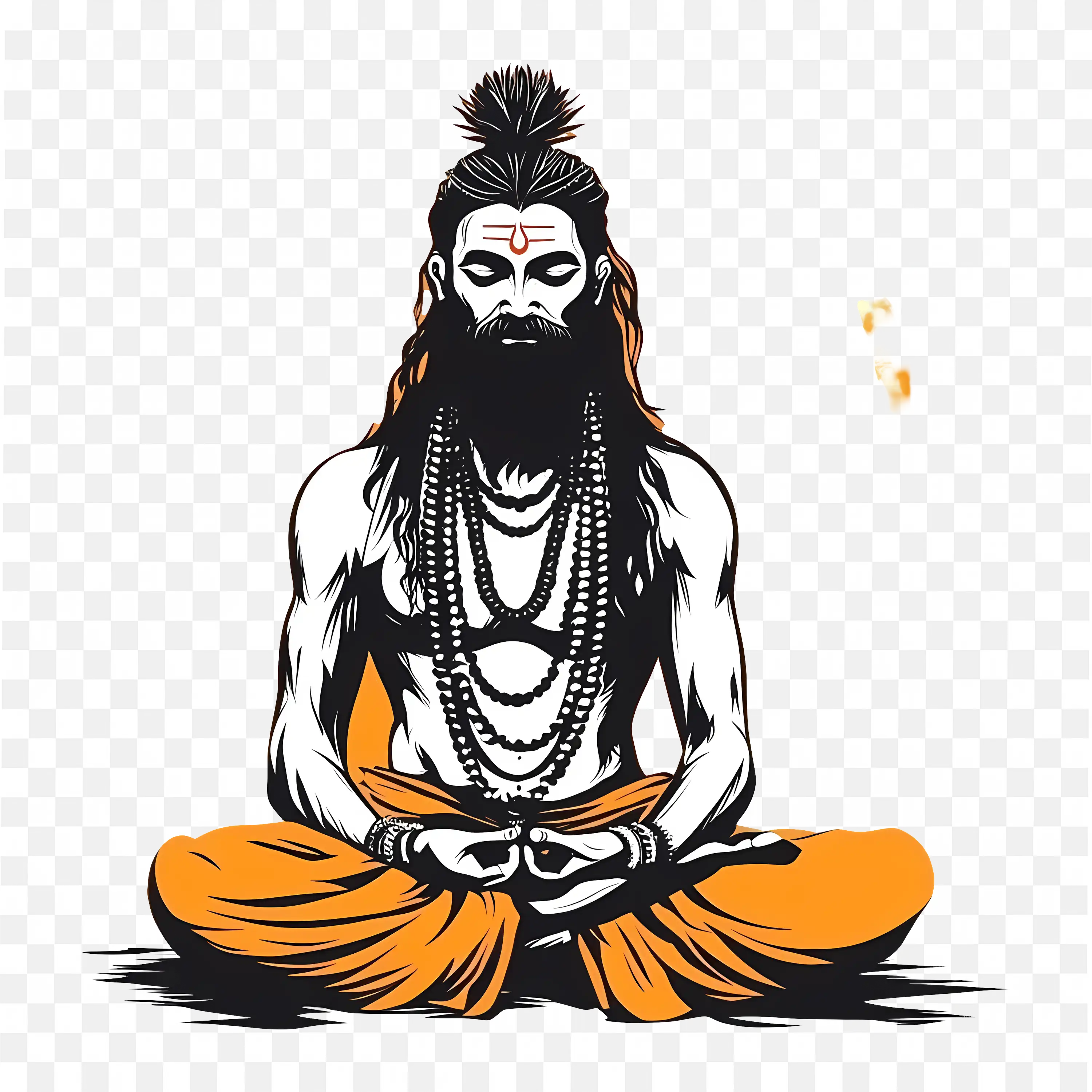 Sadhu PNG Images Meditation Art Download Image