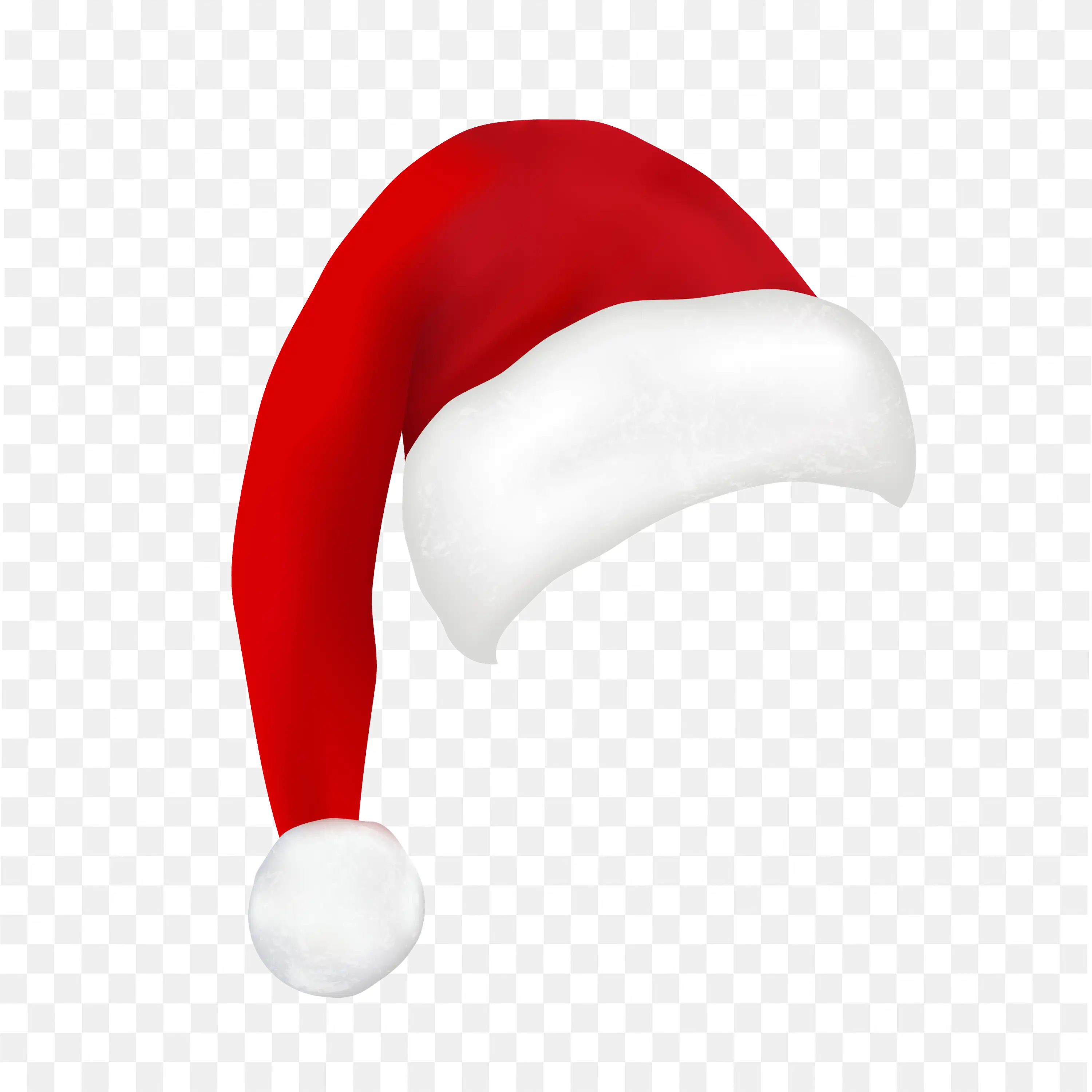 Santa Claus Hat PNG Classic Red and White Christmas Cap