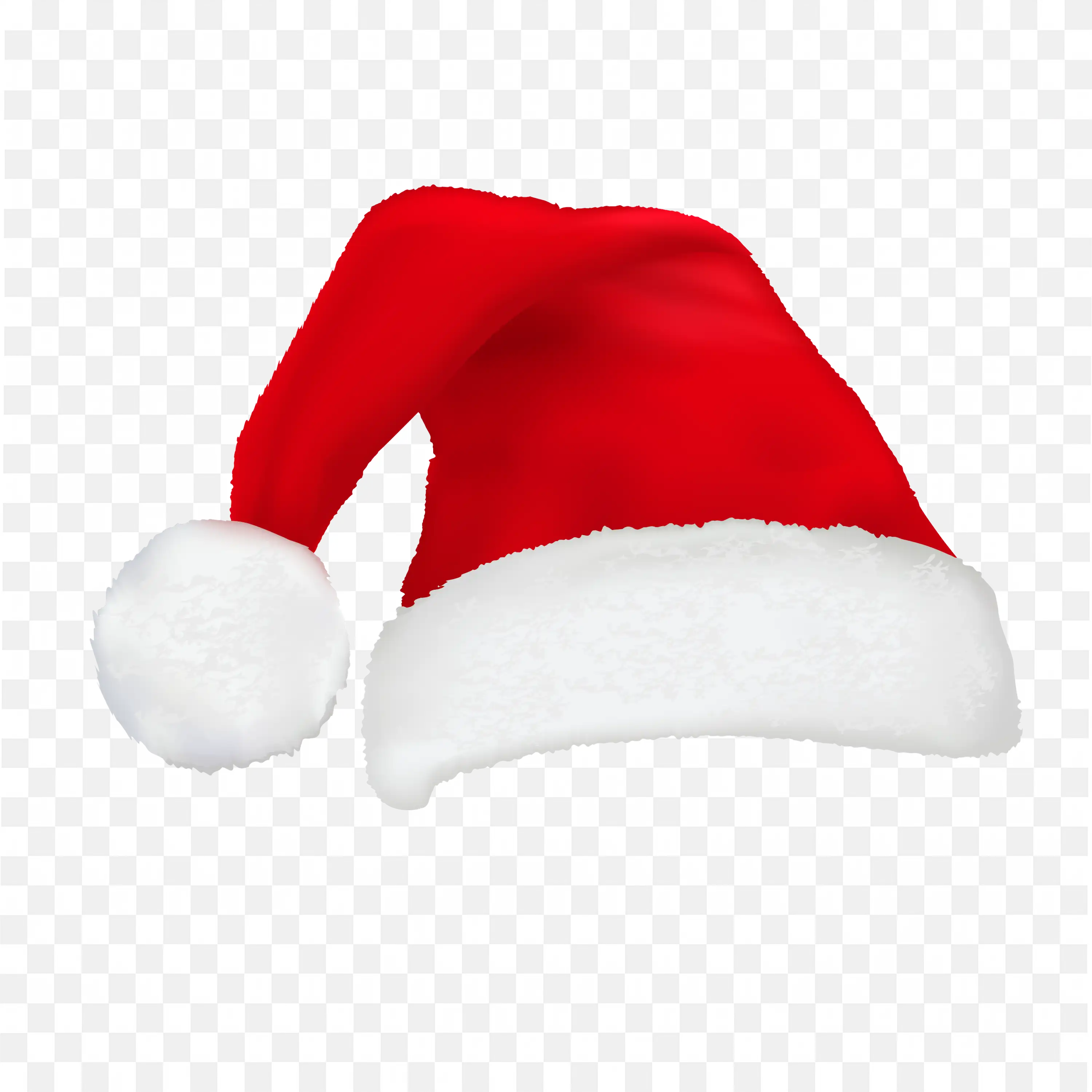 Santa Claus Hat with Fluffy Ball and White Edge for Holiday