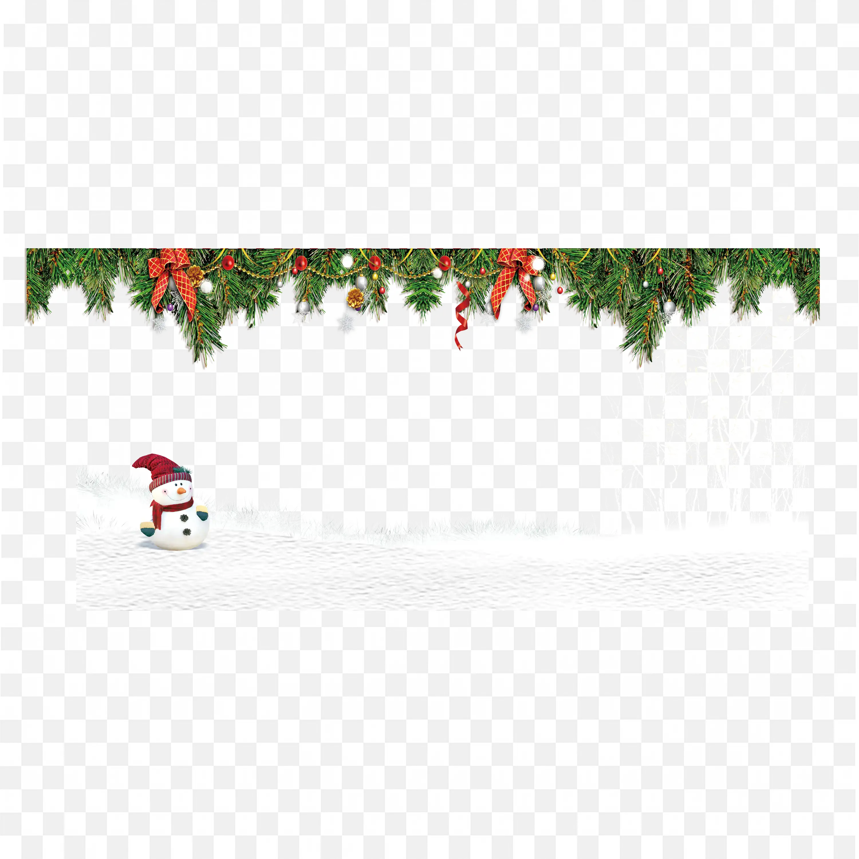 Santa Pulling Sleigh Across Snowy Festive Holiday Border