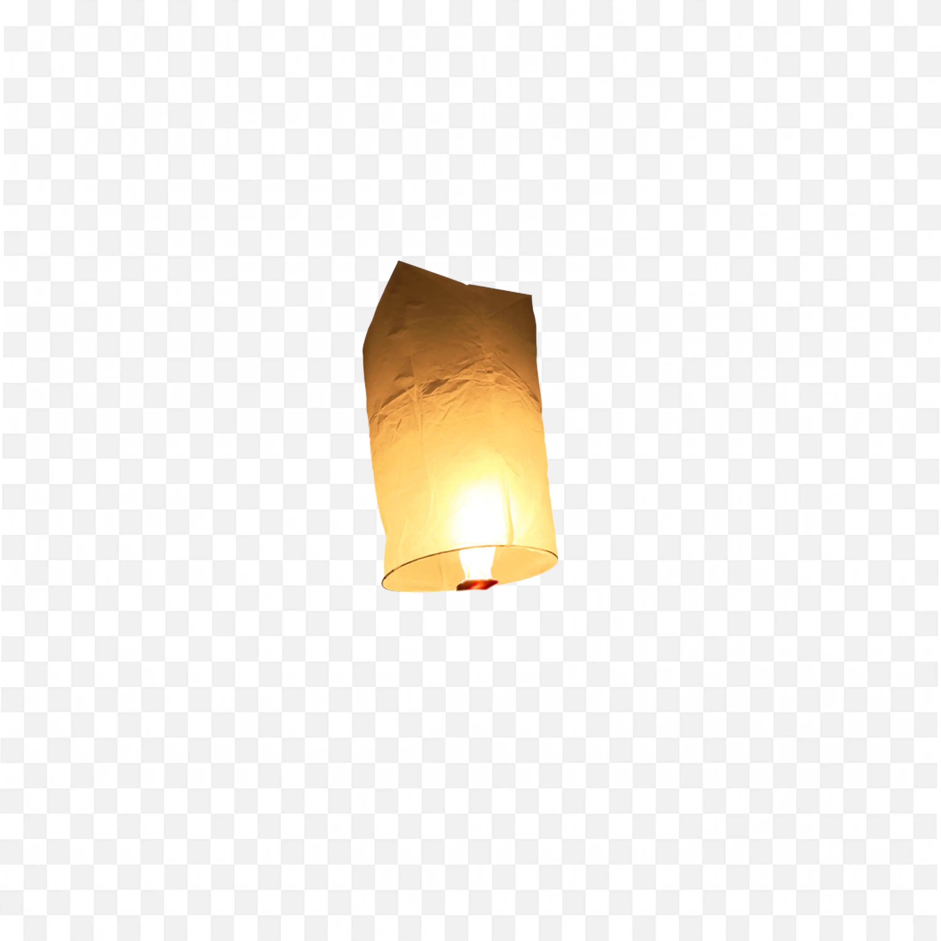 Single Yellow Lantern Rising At Twilight Celebration PNG