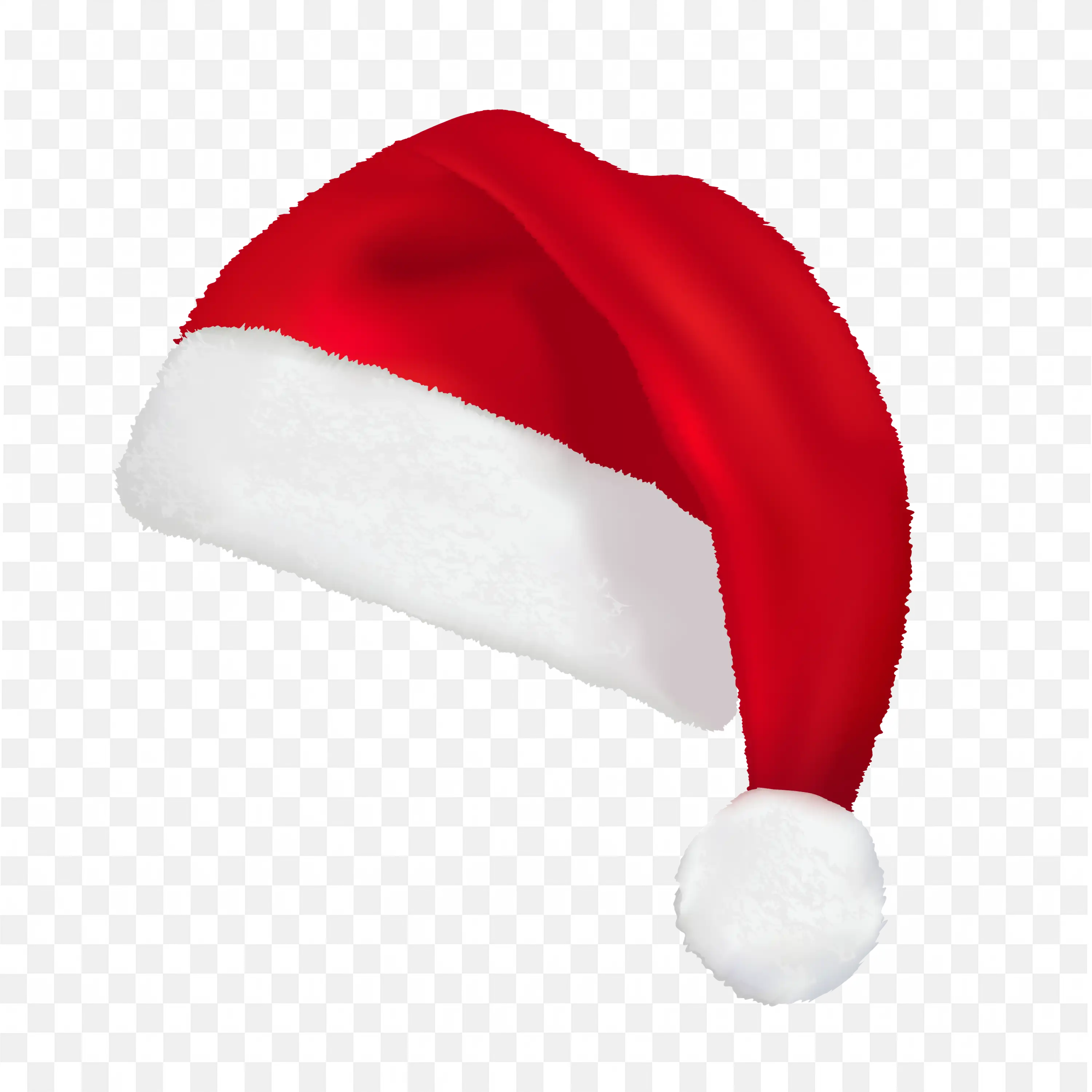 Soft Red Santa Hat with White Trim for Christmas Decoration