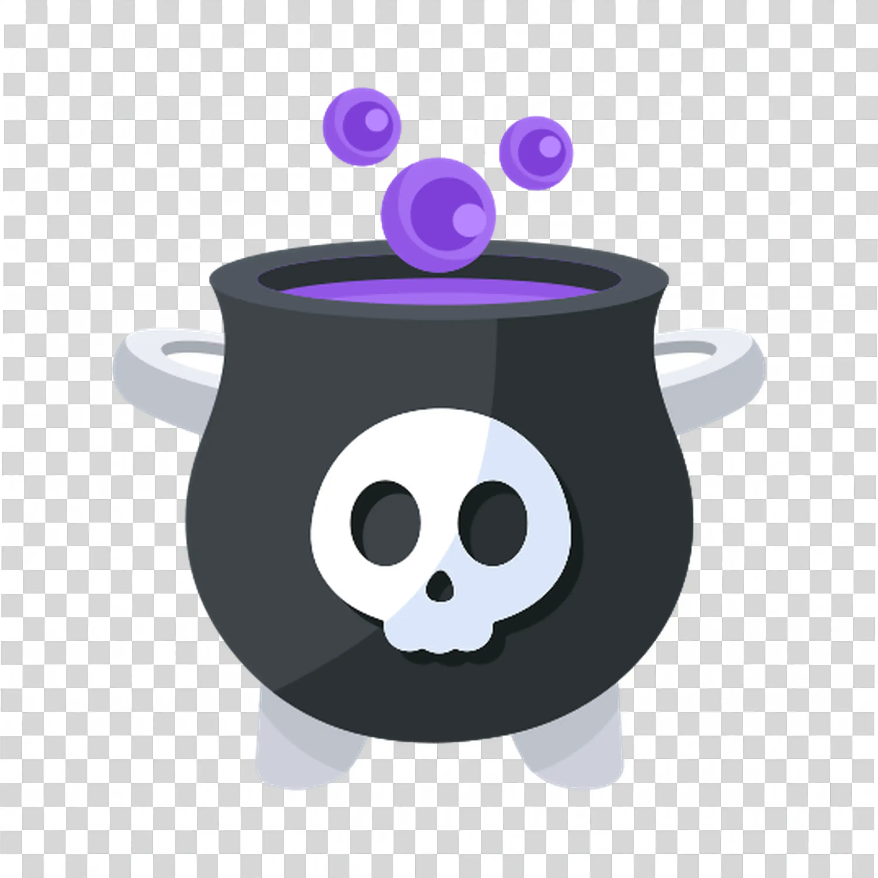 Spooky Halloween Cauldron with Skull for Magical Potion