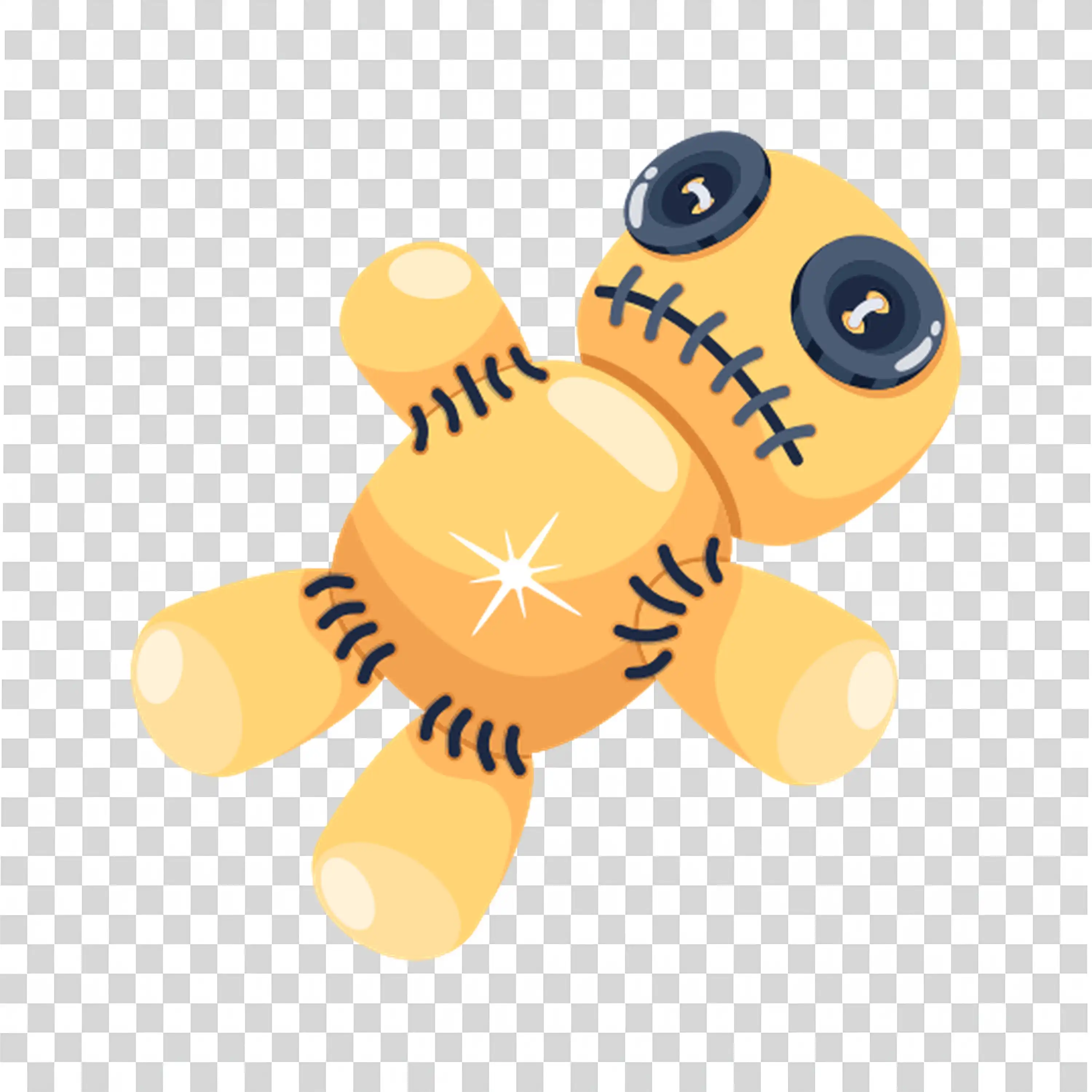 Spooky Halloween Mummy Doll with Stitched Details PNG