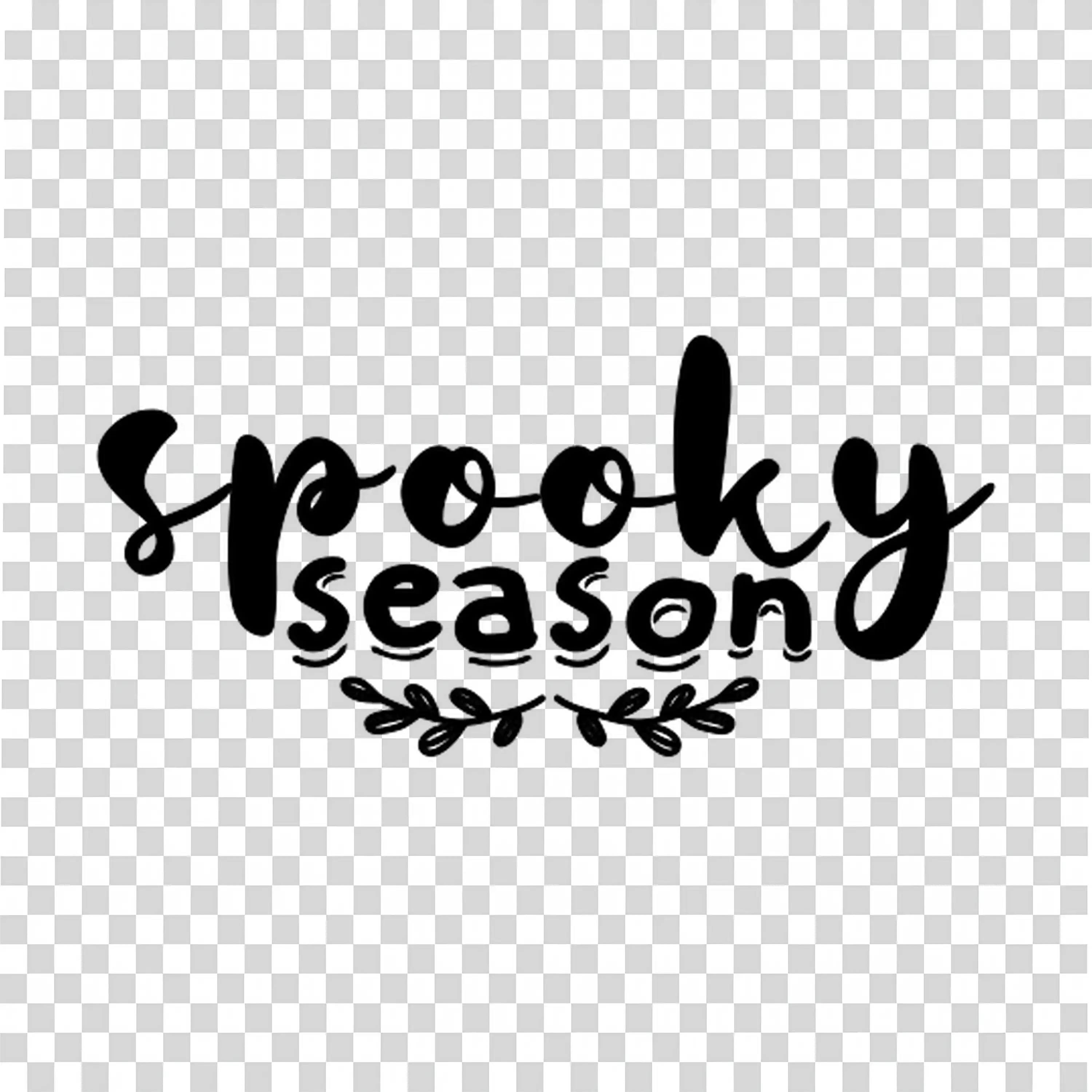 Spooky Season Text with Fun Halloween Elements Decorations