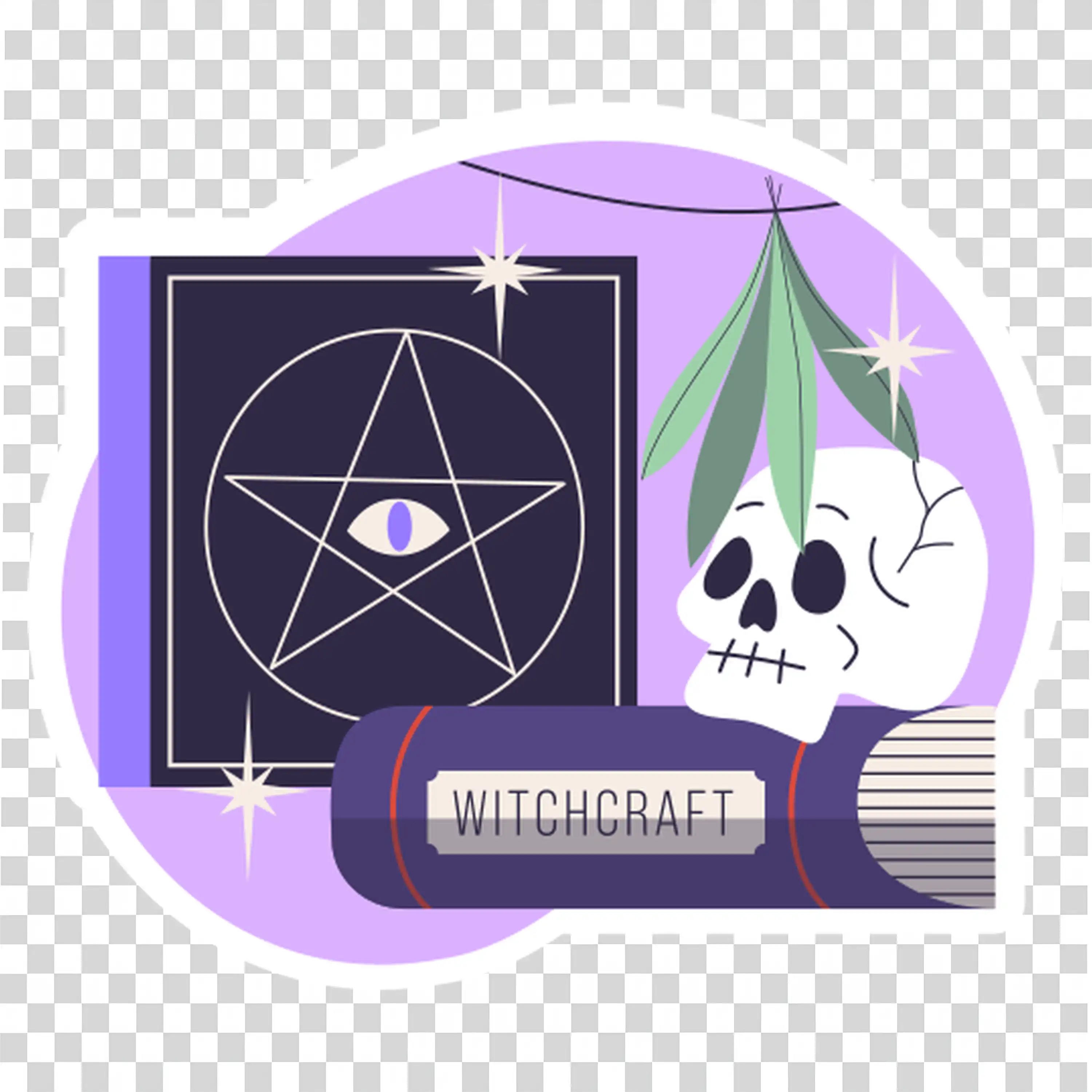 Spooky Symbols and Halloween Mysteries Free PNG Image