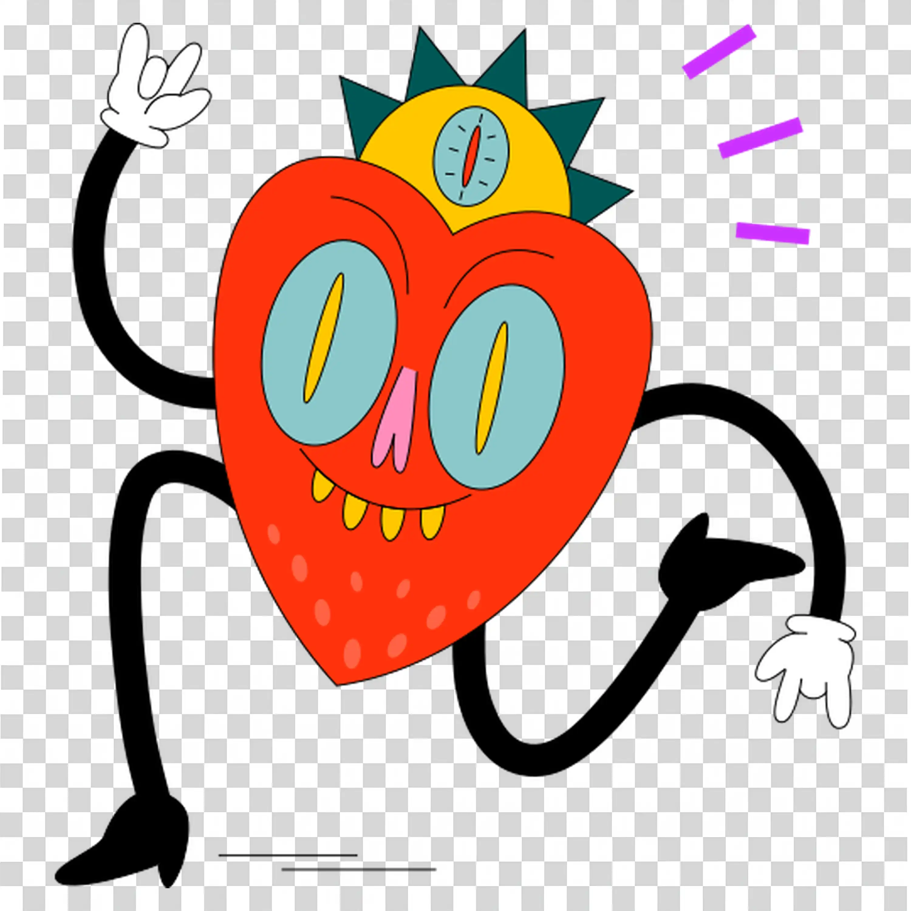 Strawberry Monster Character for a Fun Halloween Twist