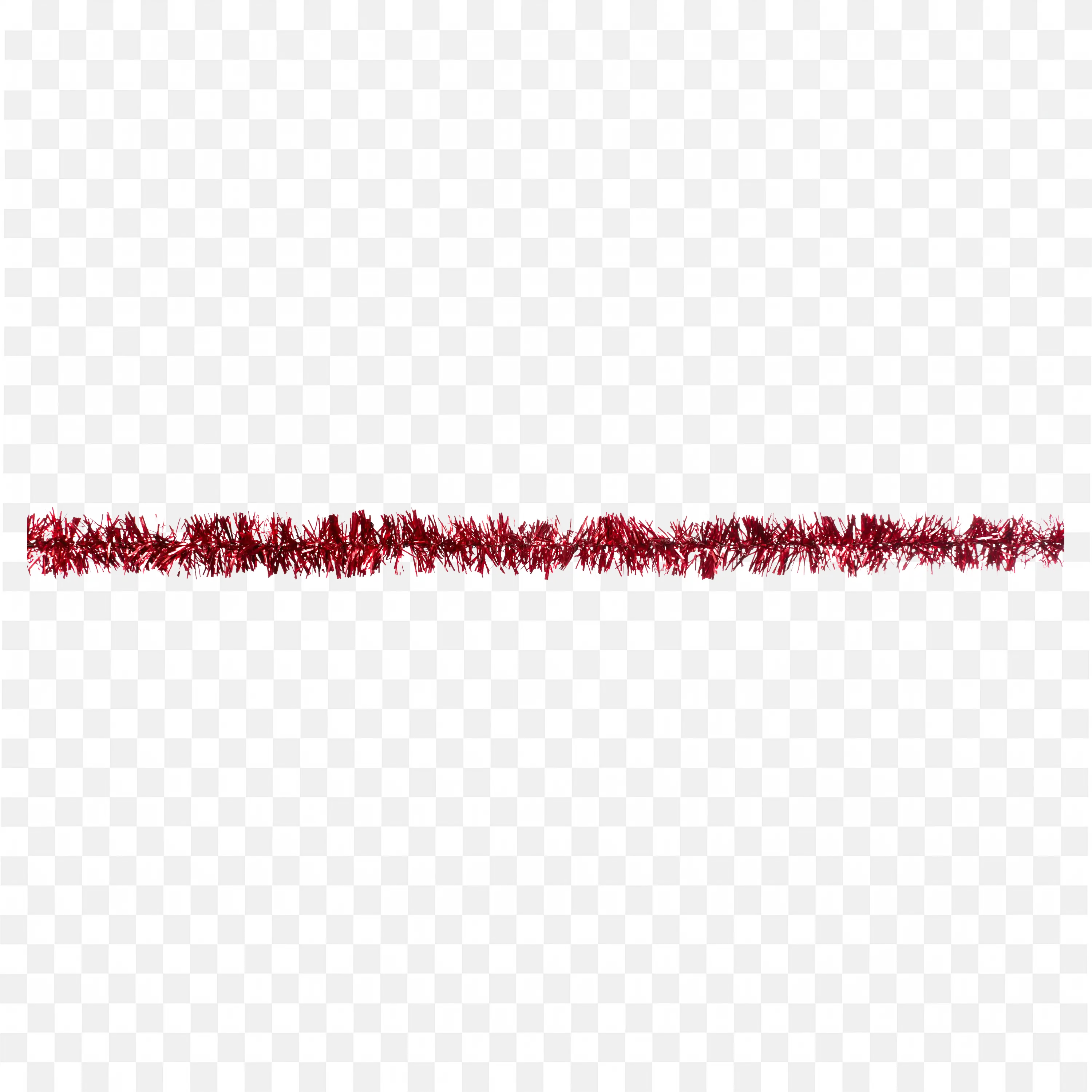 Thin Red Tinsel Garland Strand For Delicate Decoration Image