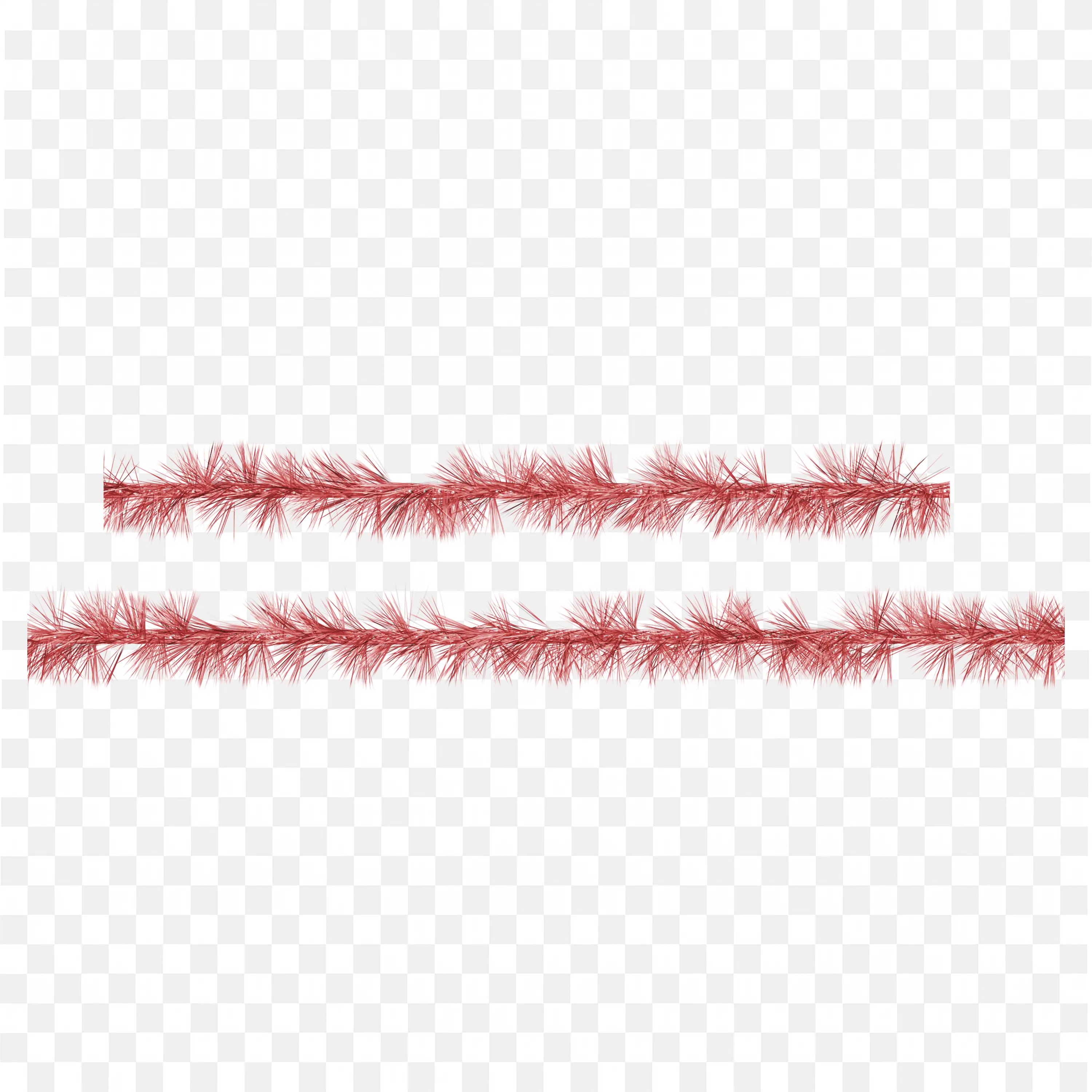 Thin Red Tinsel Strip For Holiday Craft Or Decoration Use