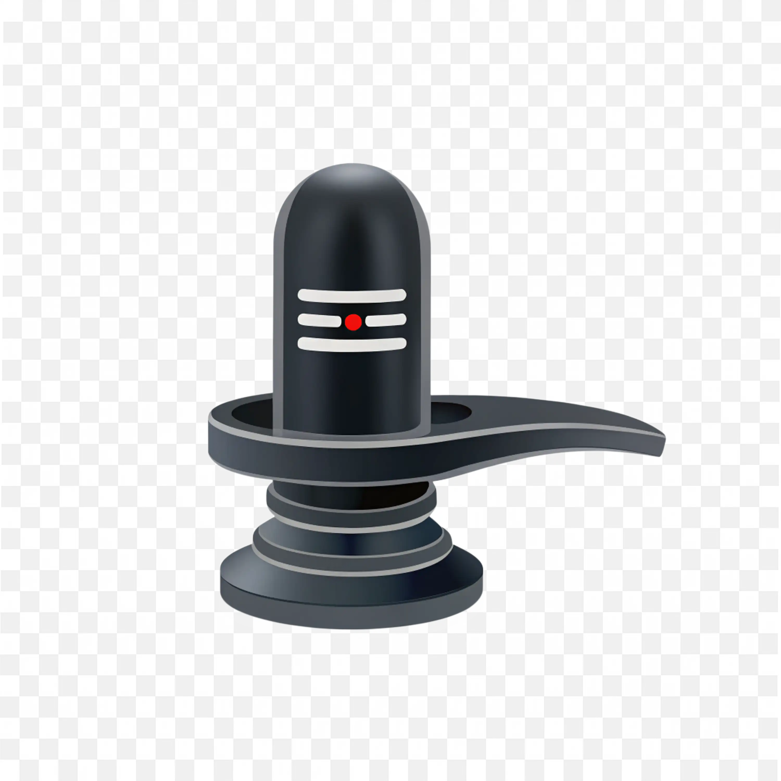 Traditional Black Shivling for Hindu Religious Worship Art