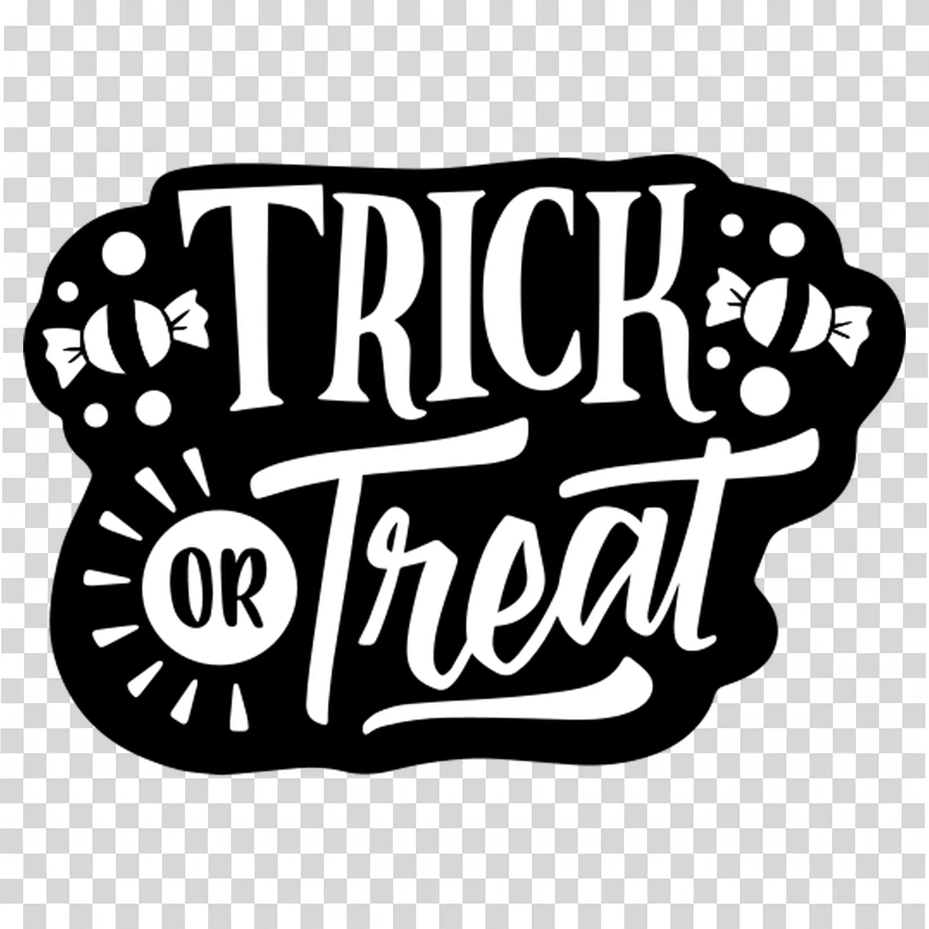 Trick or Treat Halloween Fun with Cute Decoration PNG