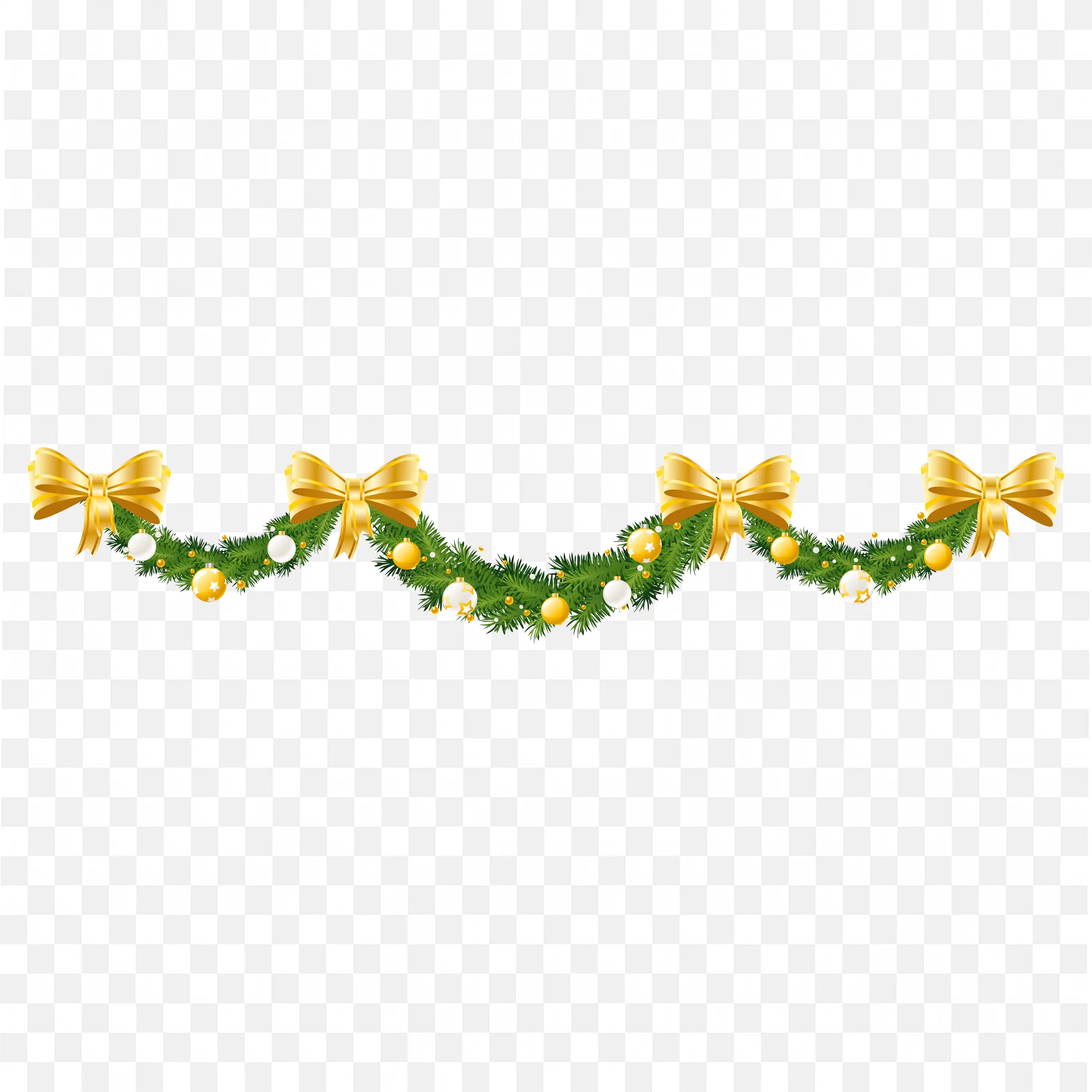 Wavy Gold Christmas Garland Used For Festive Borders