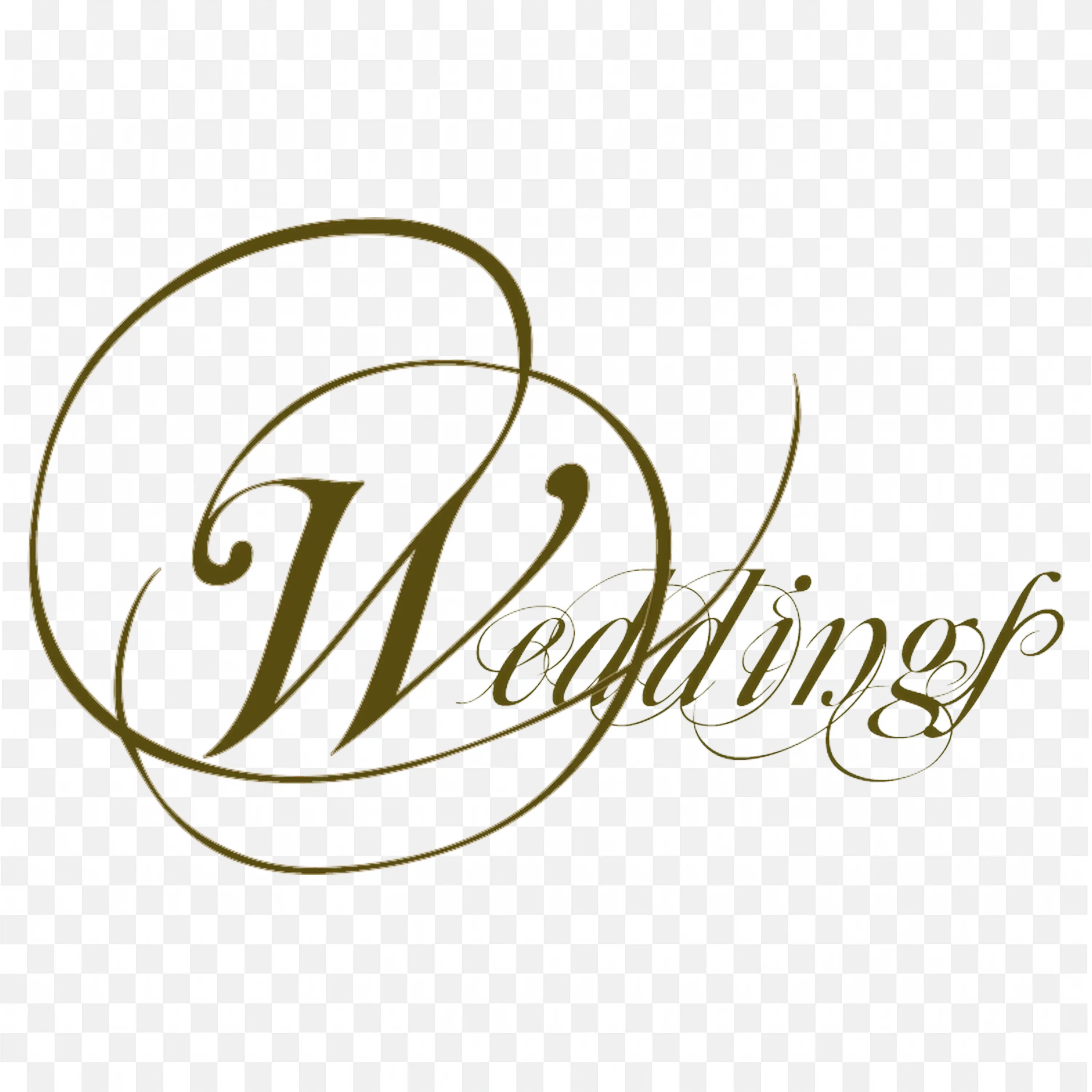 Wedding Text Circle Logo Design for Ceremony Invitations