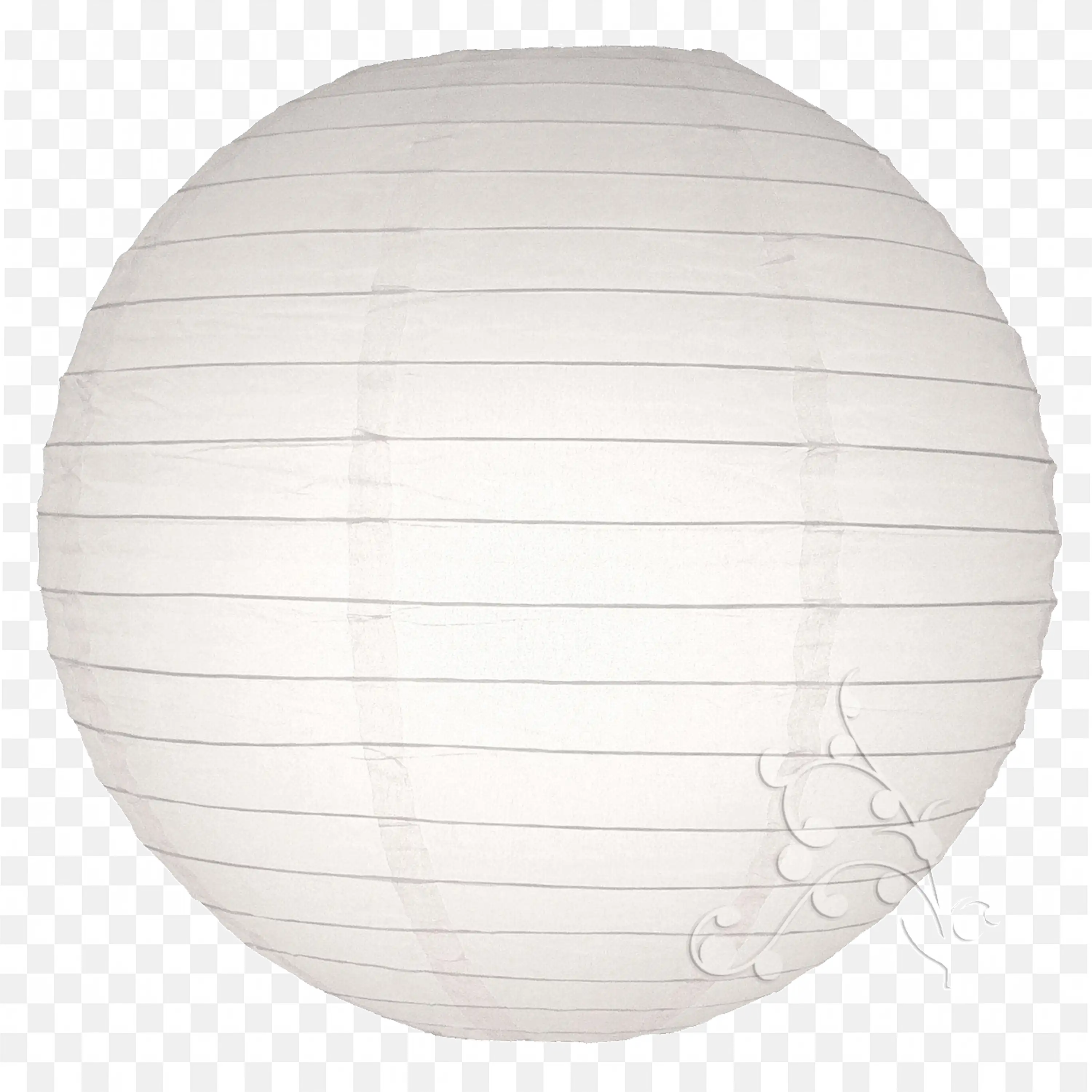 White Round Lantern Made For Hanging Indoor Décor Use