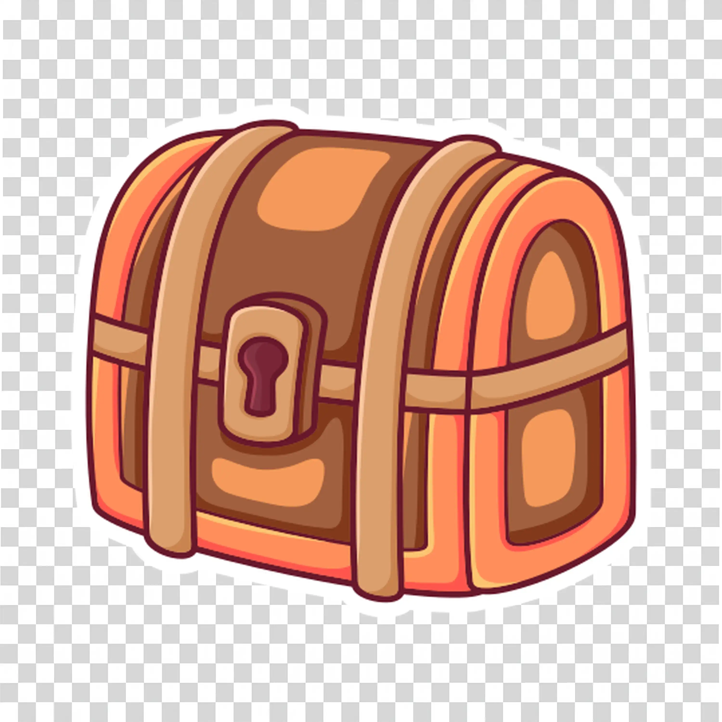 Wooden Chest with Spooky Halloween Design On The Lid