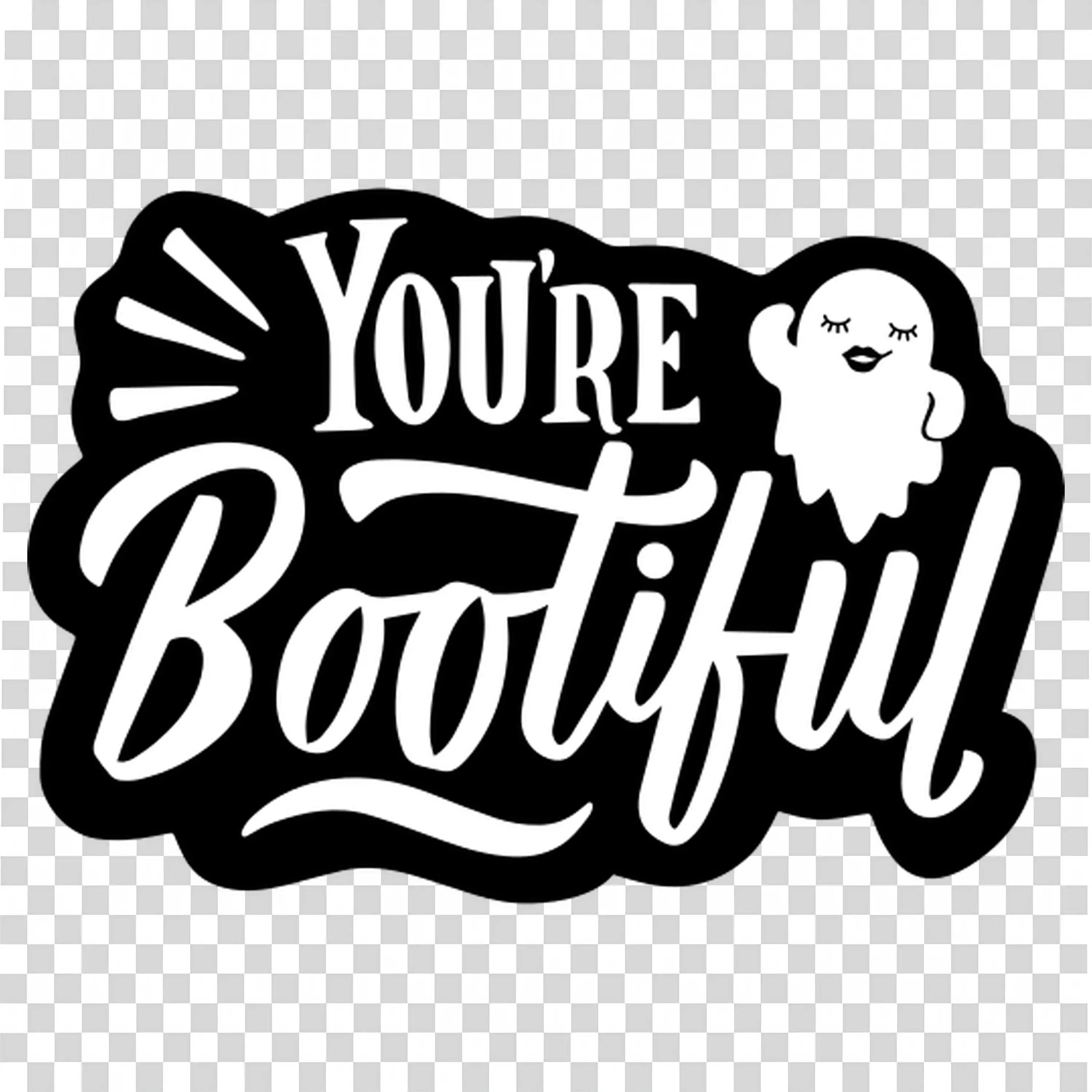 You are Bootiful Typography with Cute Halloween Ghost