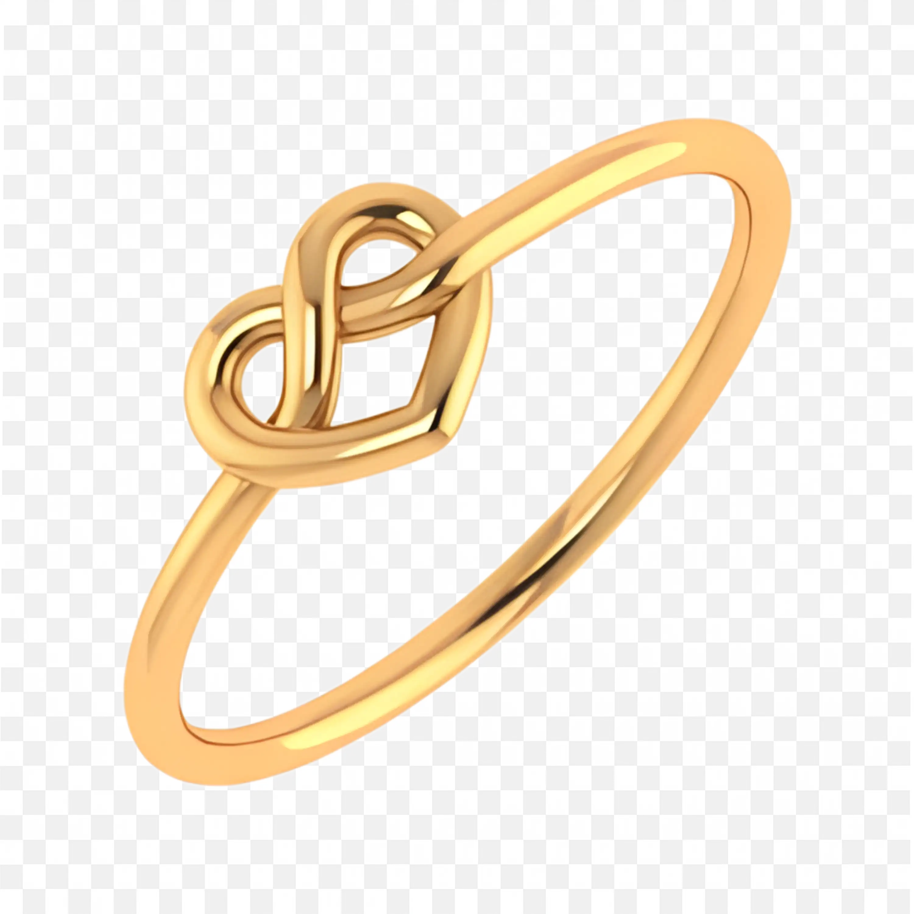 Amazing Gold Ring for Women Featuring a Simple Heart Knot