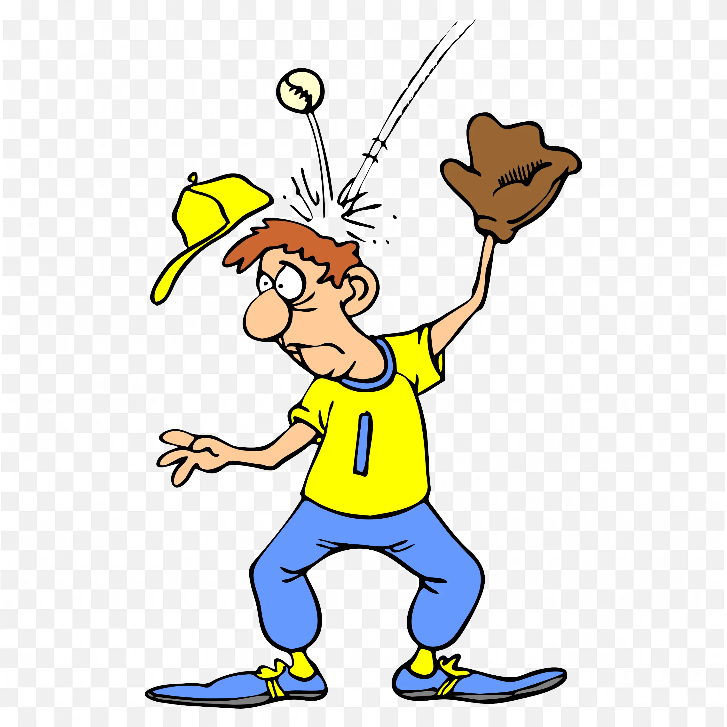 Baseball Player Getting Hit on the Head By a Flying Baseball