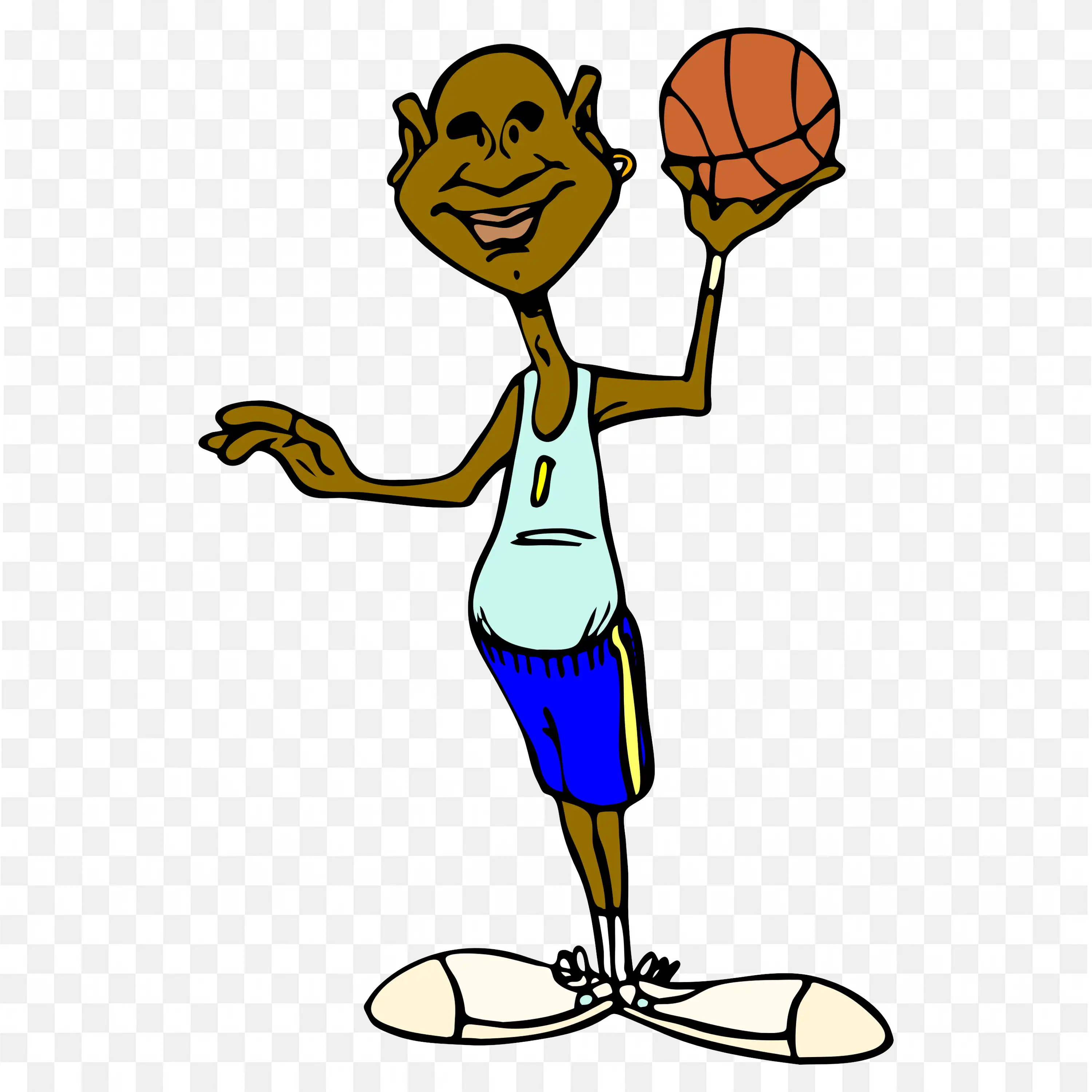 Basketball Player Holding Ball in Her Hand with Confidence