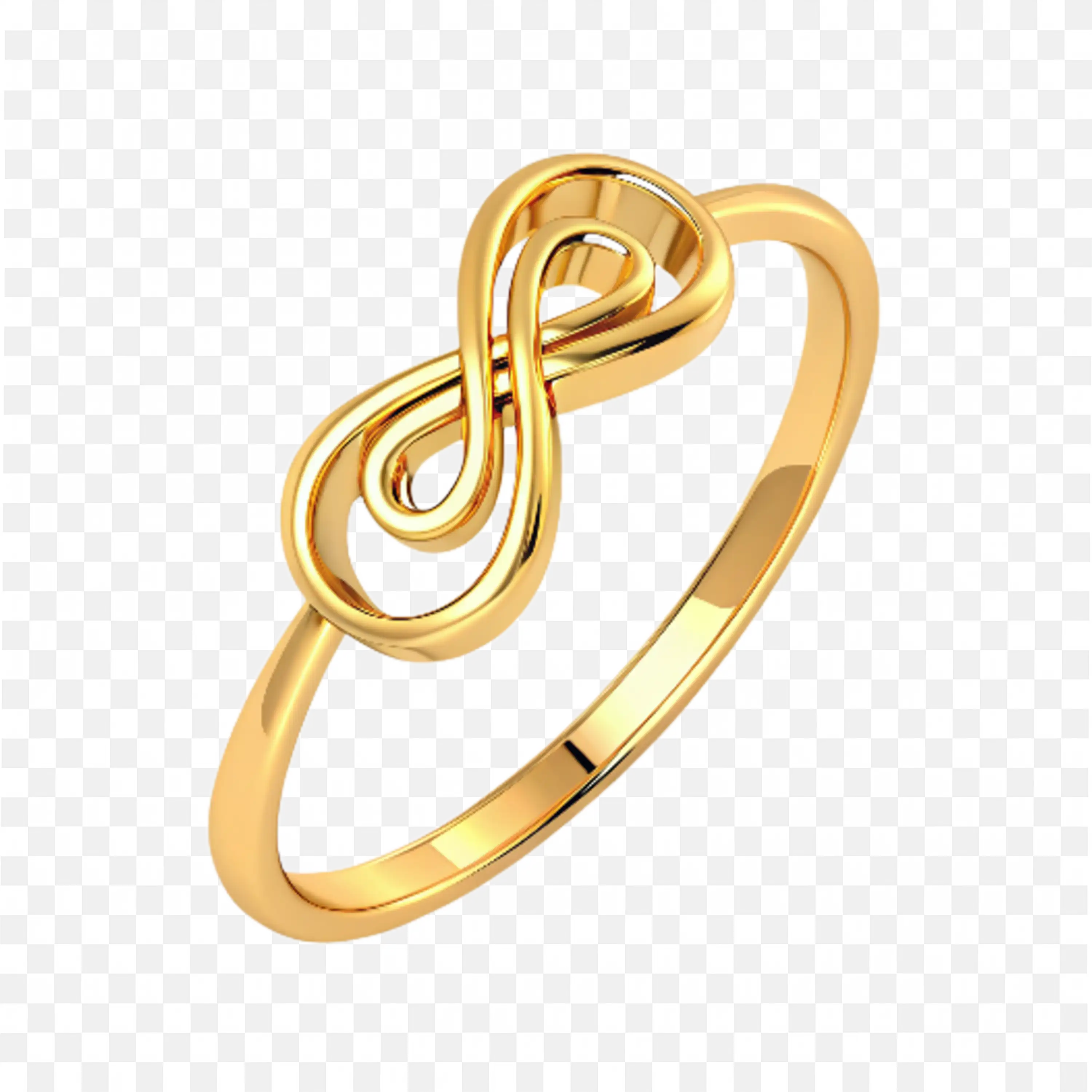 Classic Gold Infinity Ring Perfect for Everyday Wear Png