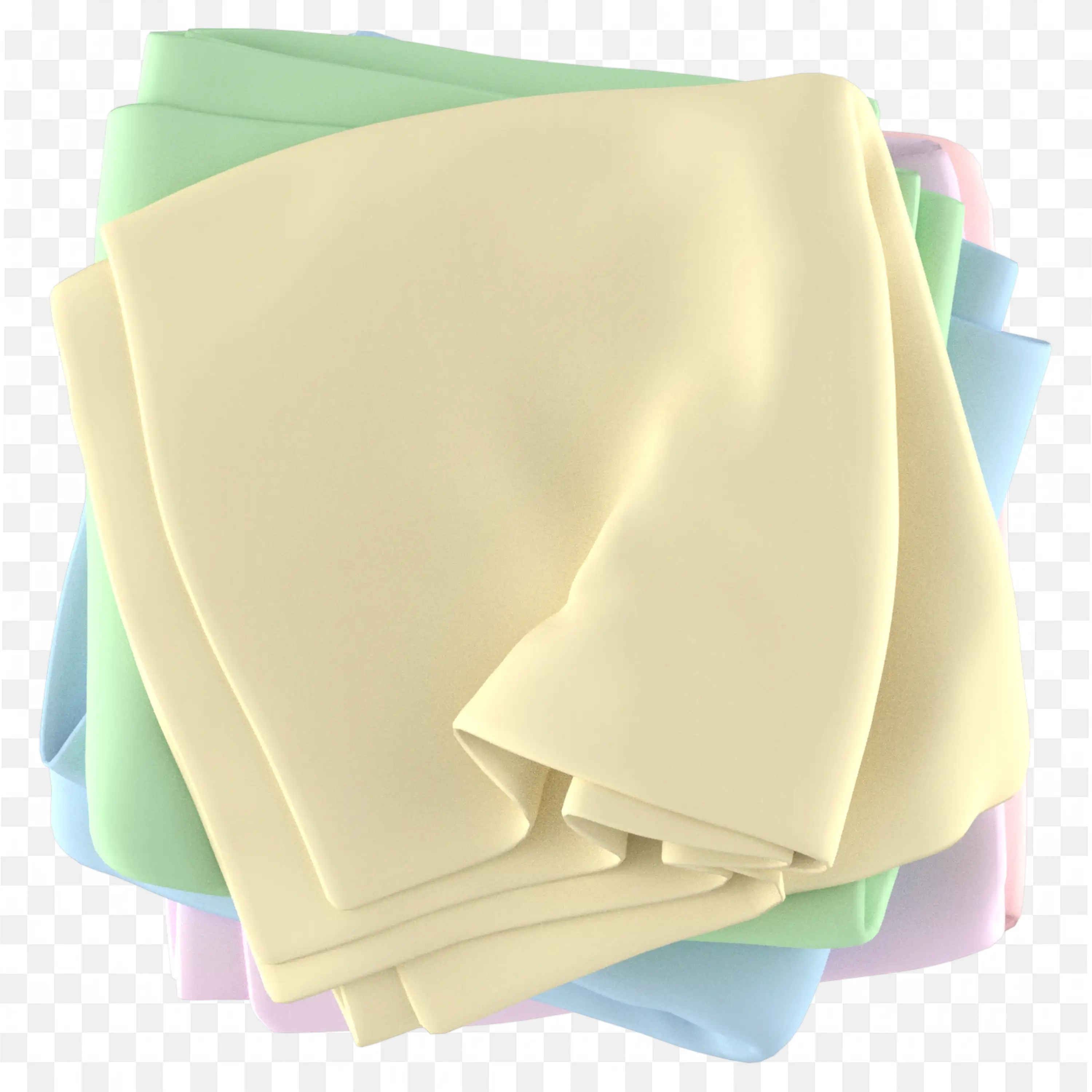 Colourful Fabric Stack of Clothes for Display Png Download