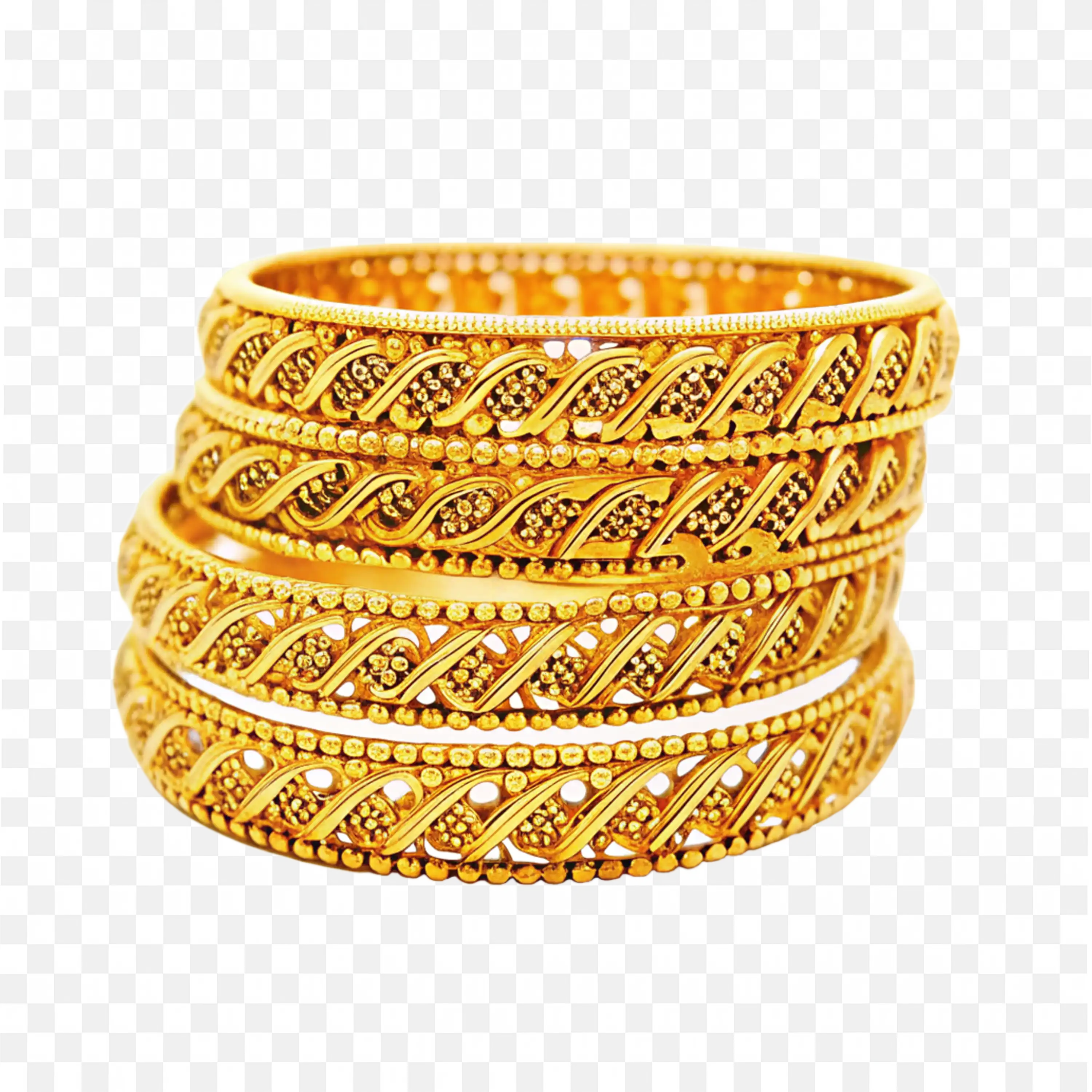 Designer Carved Gold Bangles for Special Occasions Png Free