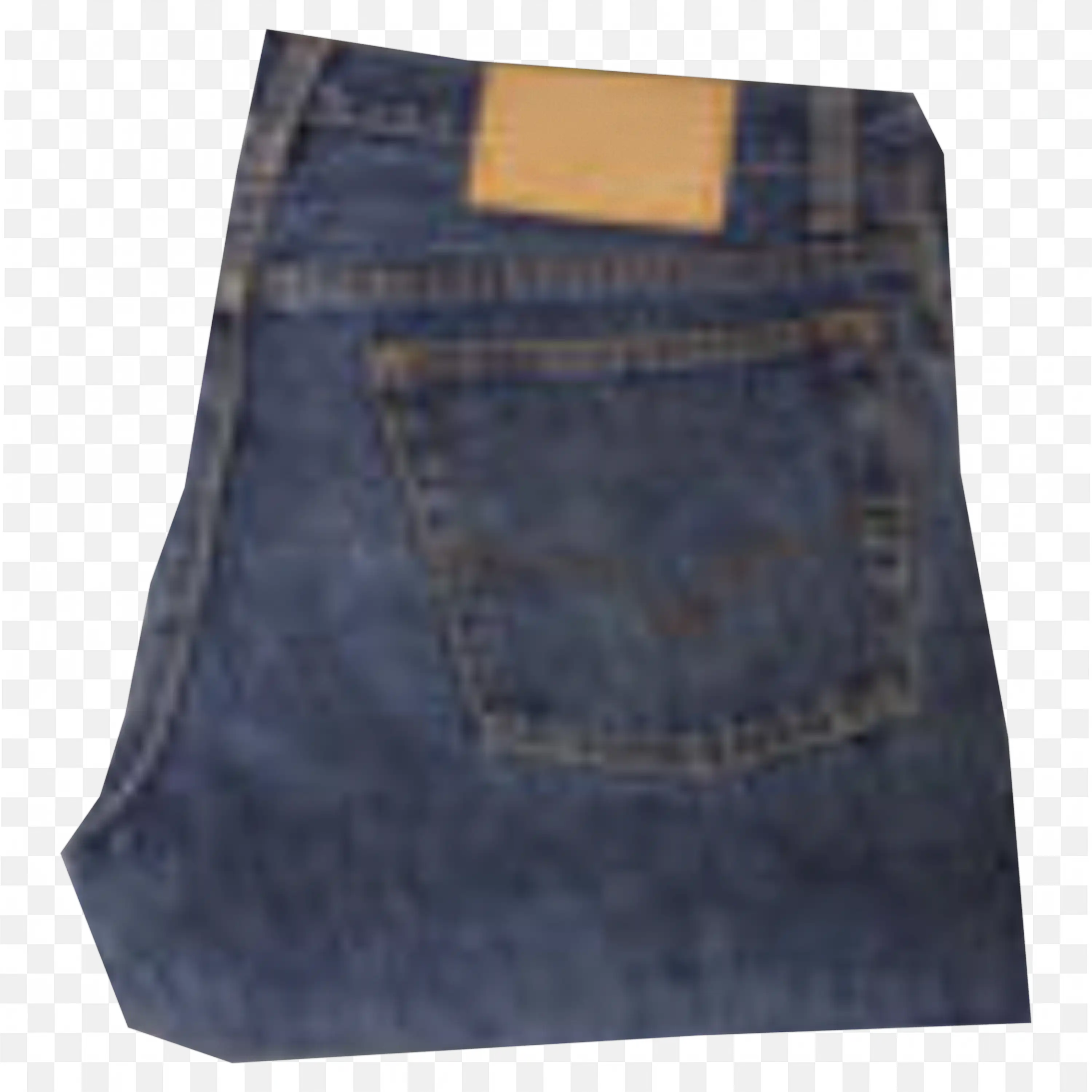 Detailed View of a Neatly Folded Denim Jeans Pant Free Png